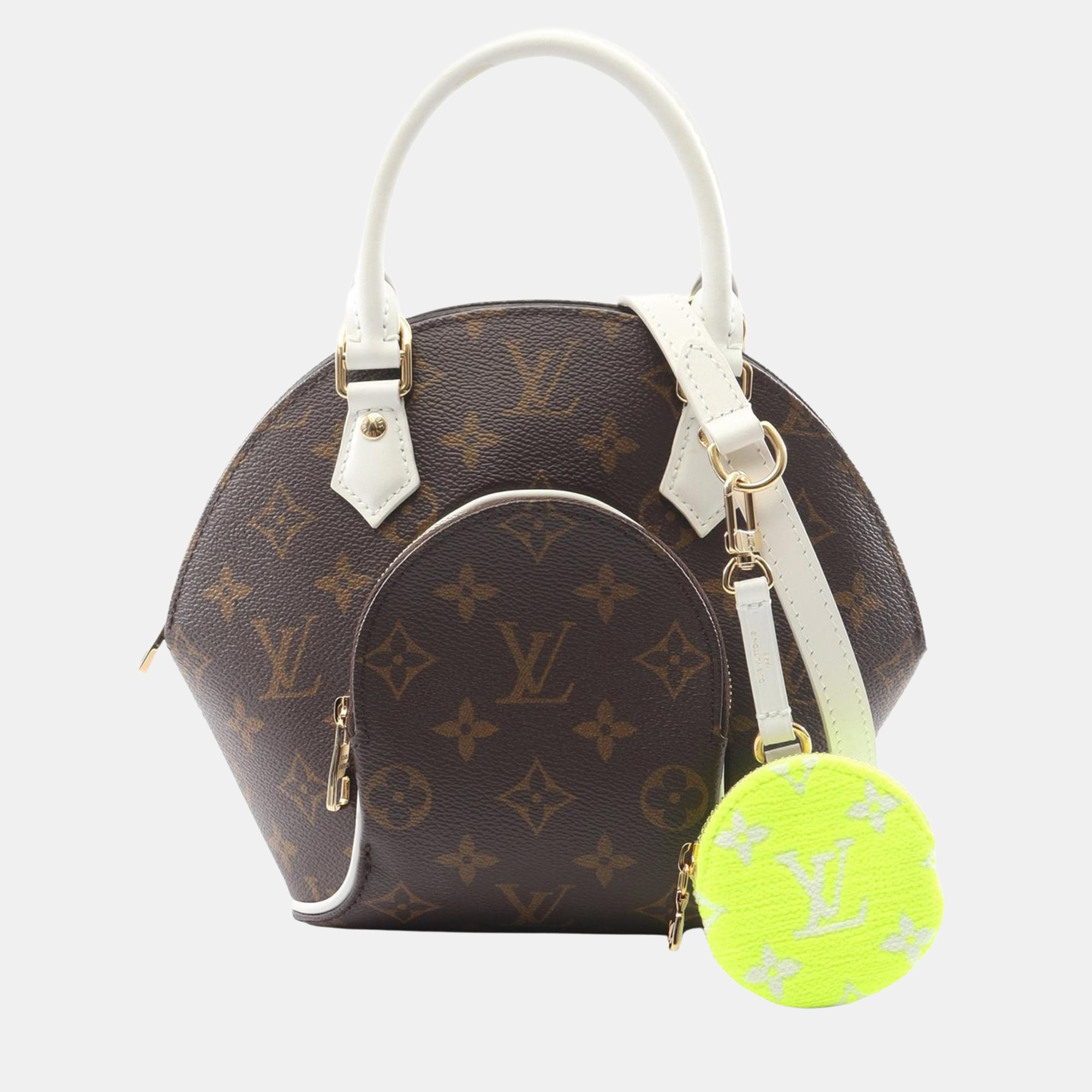 

Louis Vuitton Ellipse BB White Monogram Canvas Shoulder Bag, Brown