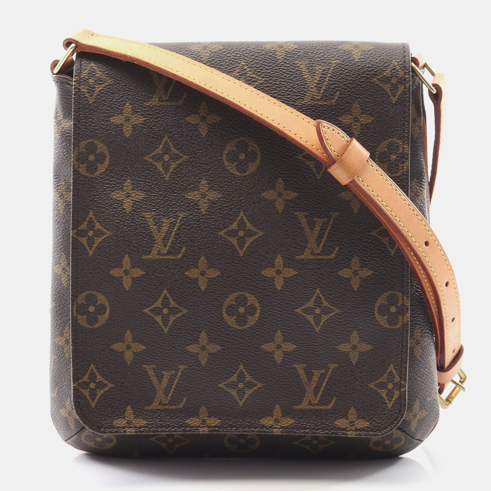 Pre-owned Louis Vuitton Musette Salsa Long Strap Brown Monogram Canvas Shoulder Bag