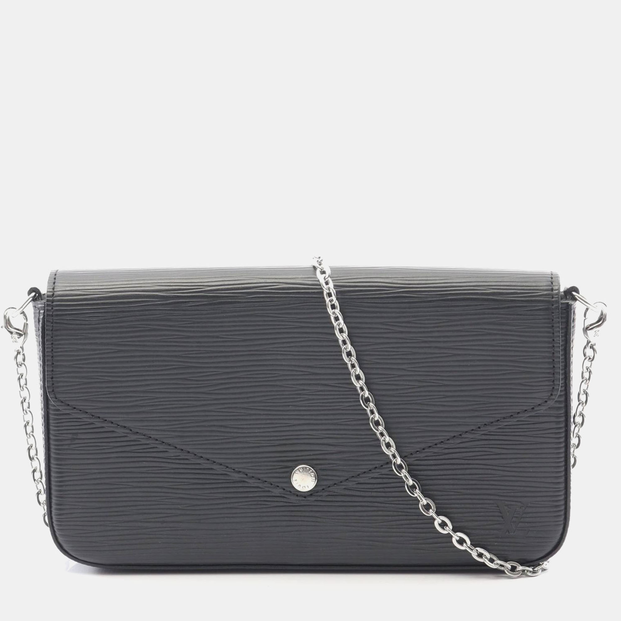 

Louis Vuitton Pochette Felicie Black Epi Leather Crossbody Bag