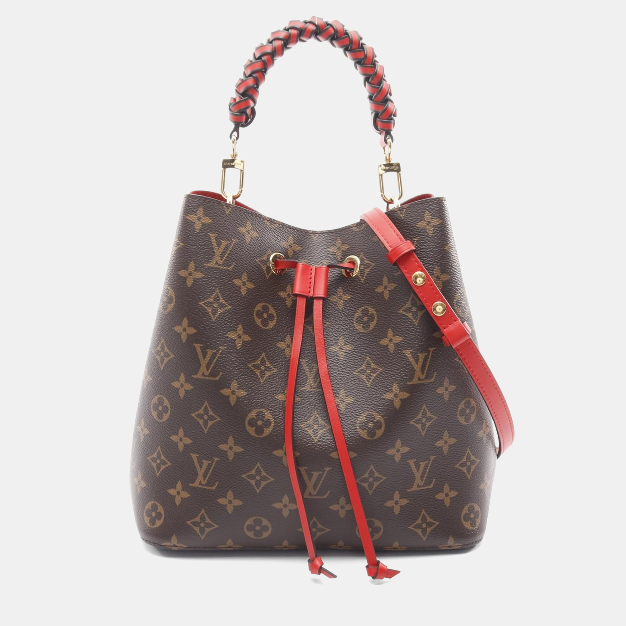 

Louis Vuitton Neo Noe Coquelicot Monogram Canvas Shoulder Bag, Brown