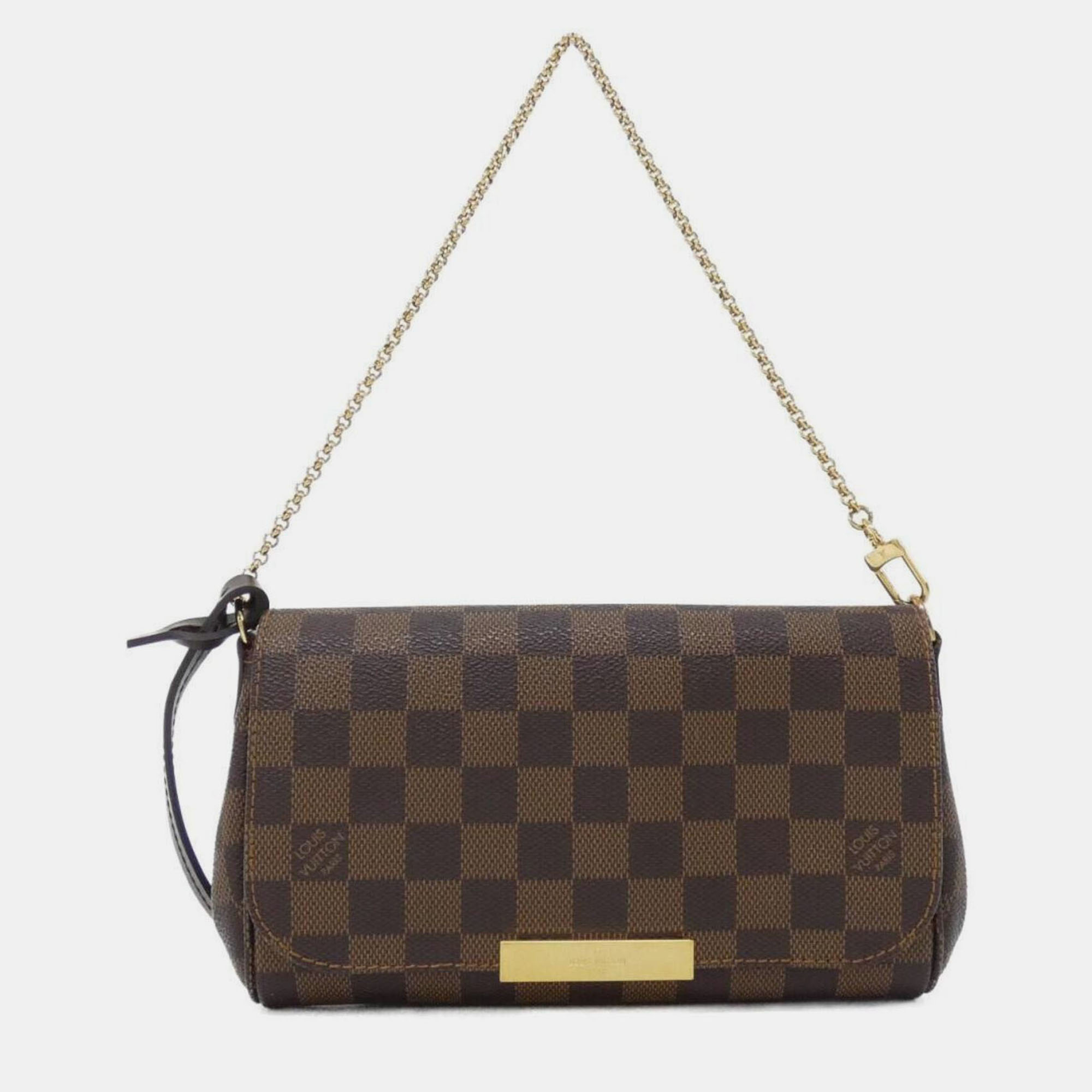

Louis Vuitton Damier Favorite PM Shoulder Bag, Brown
