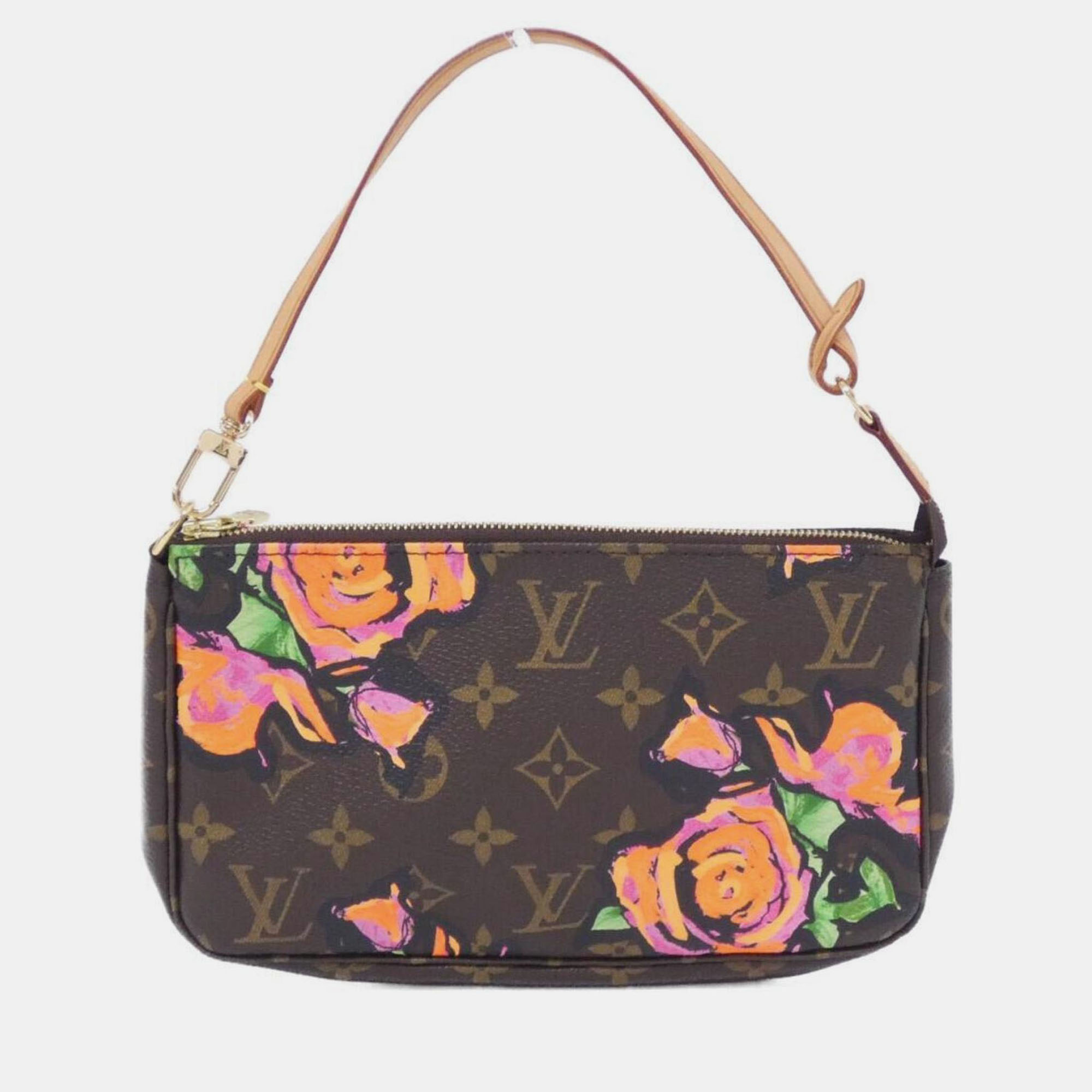 Click to view more detailed imagery on our partner's website Pre-owned Louis Vuitton Monogram Rose (stephen Sprouse) Pochette Accessoires Pouch In Blue