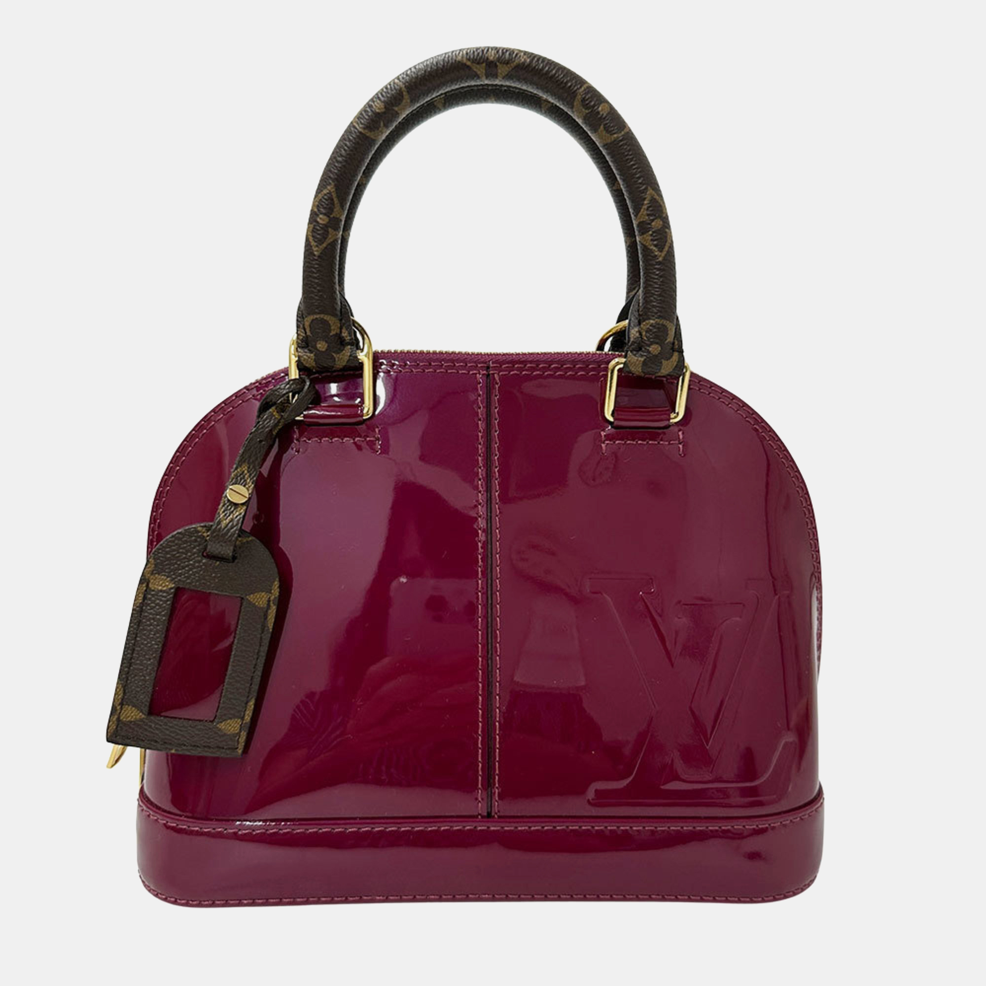 

Louis Vuitton Vernis Alma Bb Miroir Magenta Handbag/Shoulder Bag, Burgundy