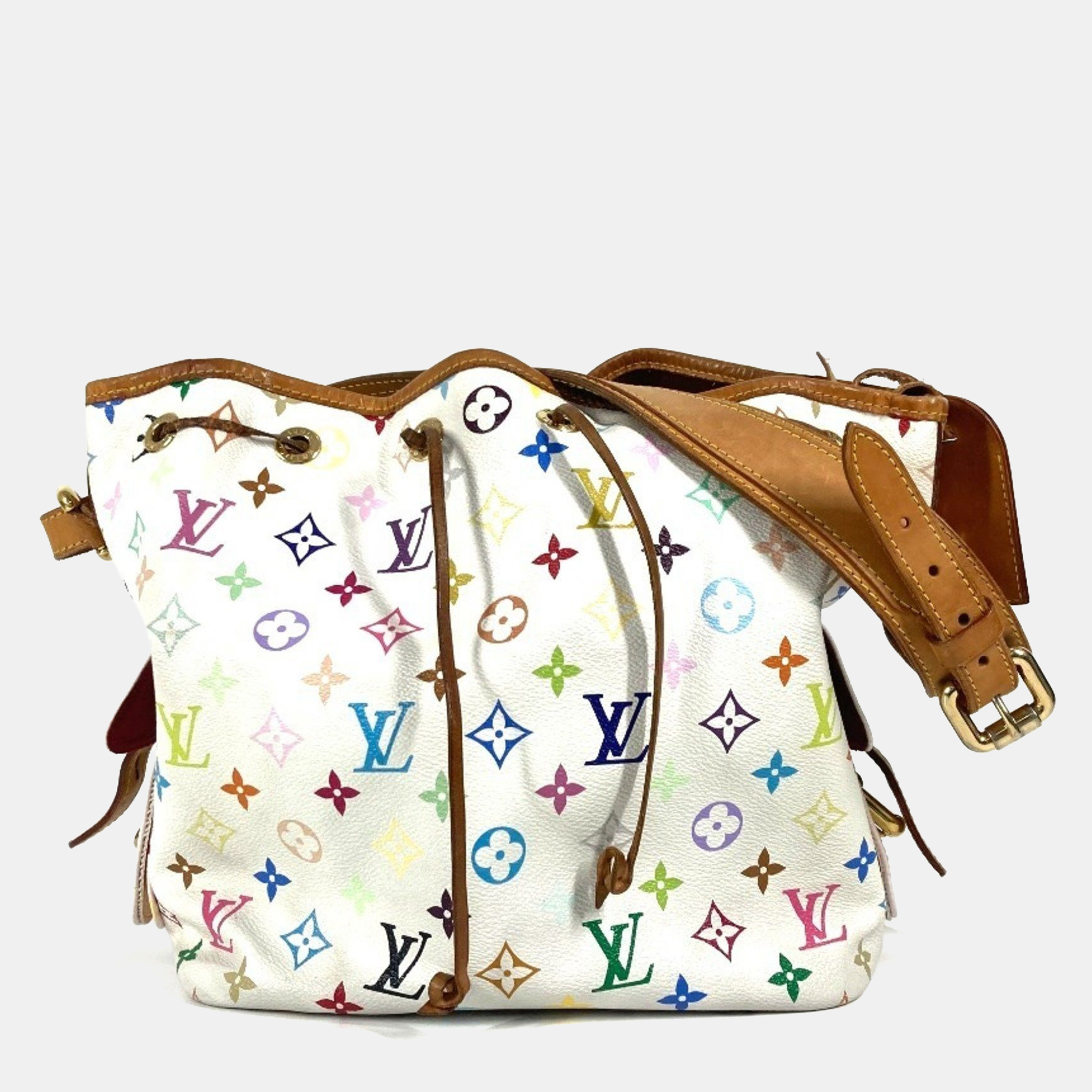 

Louis Vuitton Multicolor,/White Canvas Monogram Petit Noe Drawstring Shoulder Bag
