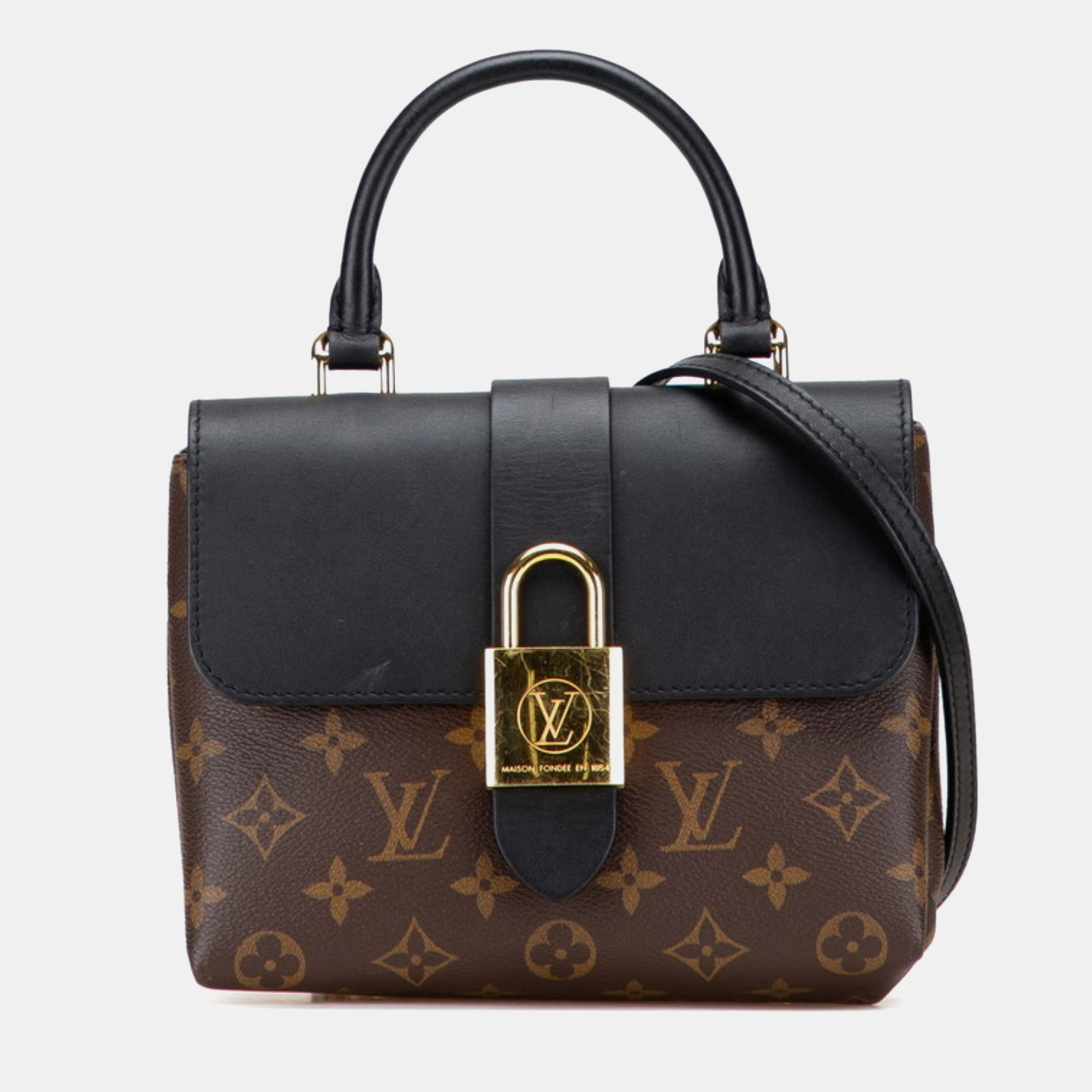 

Louis Vuitton Monogram Rocky Bb Handbag/Shoulder Bag Brown/Black Leather