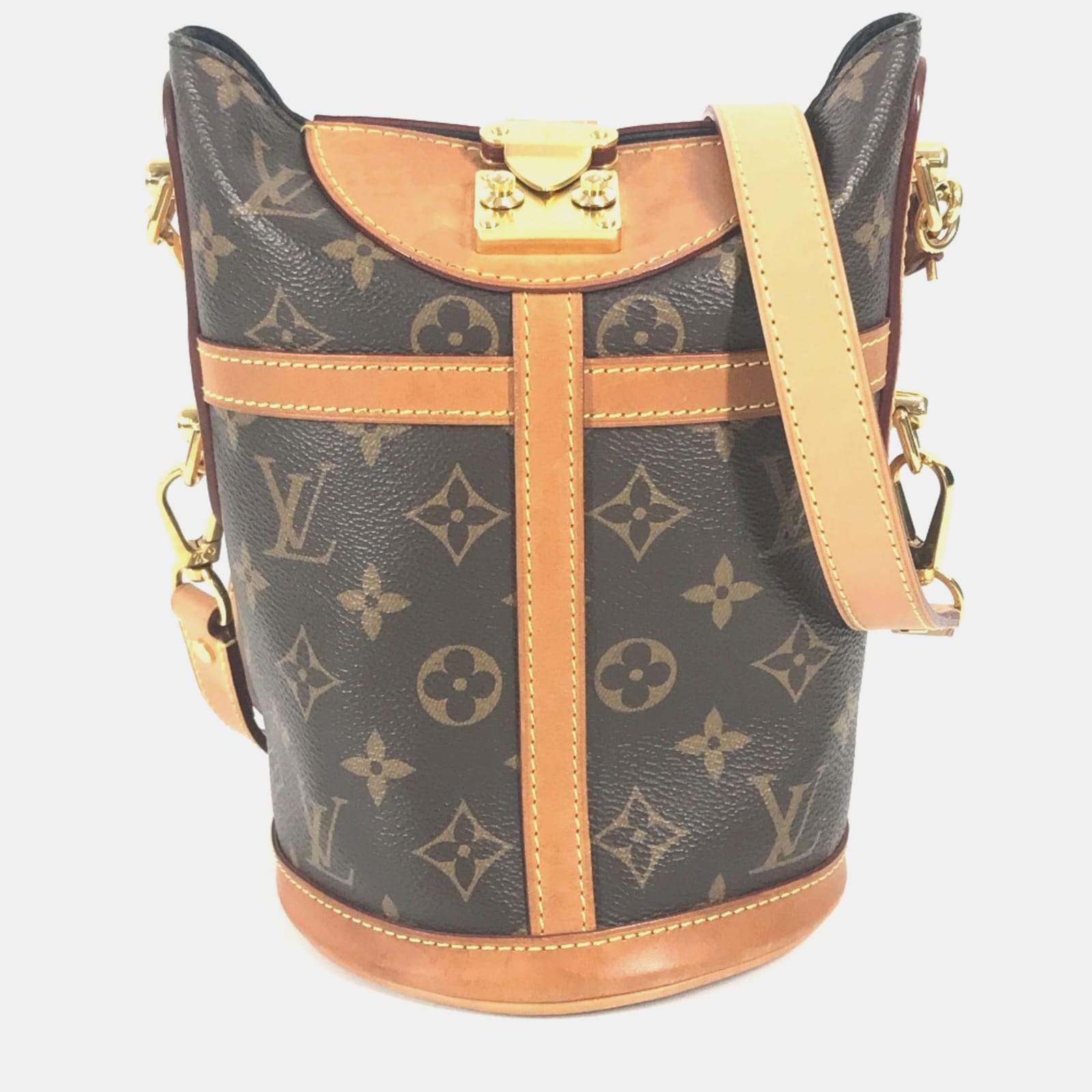 

Louis Vuitton Monogram Duffle Bag 2-Way Pochette Handbag Shoulder Canvas Brown