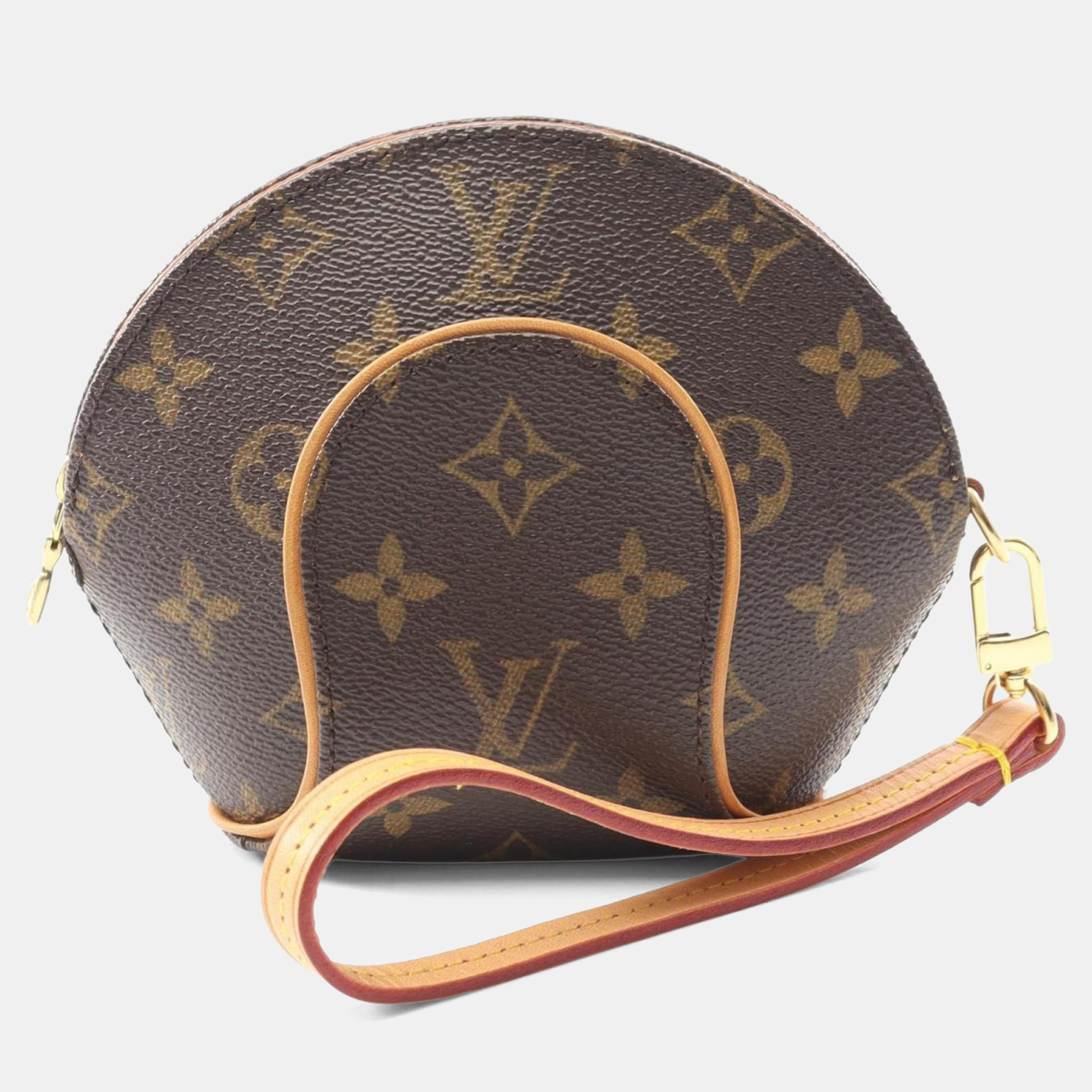 

Louis Vuitton Mini Ellipse Pouch Bag Leather Monogram Brown