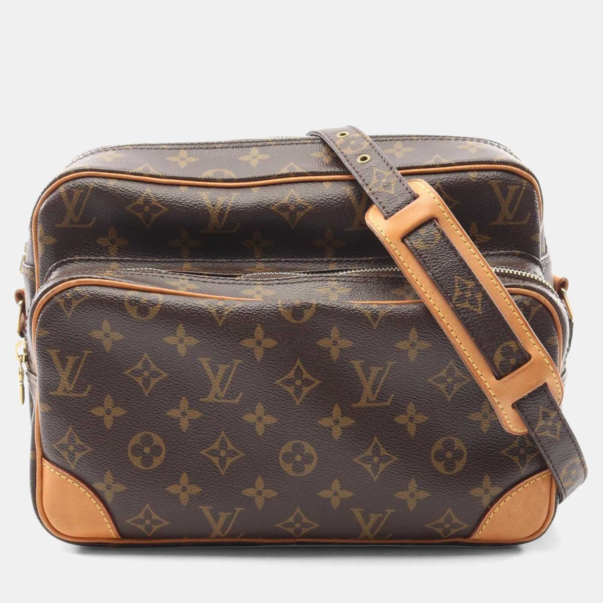 

Louis Vuitton Nile Shoulder Bag Coated Canvas And Leather Monogram Brown