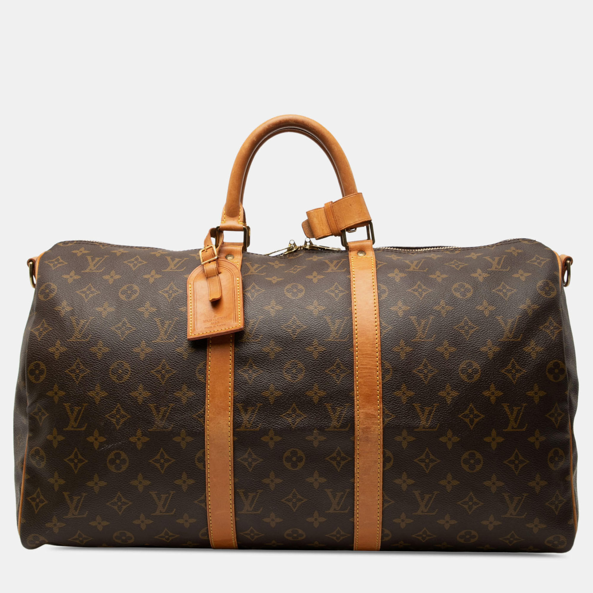 

Louis Vuitton Brown Monogram Keepall Bandouliere 50