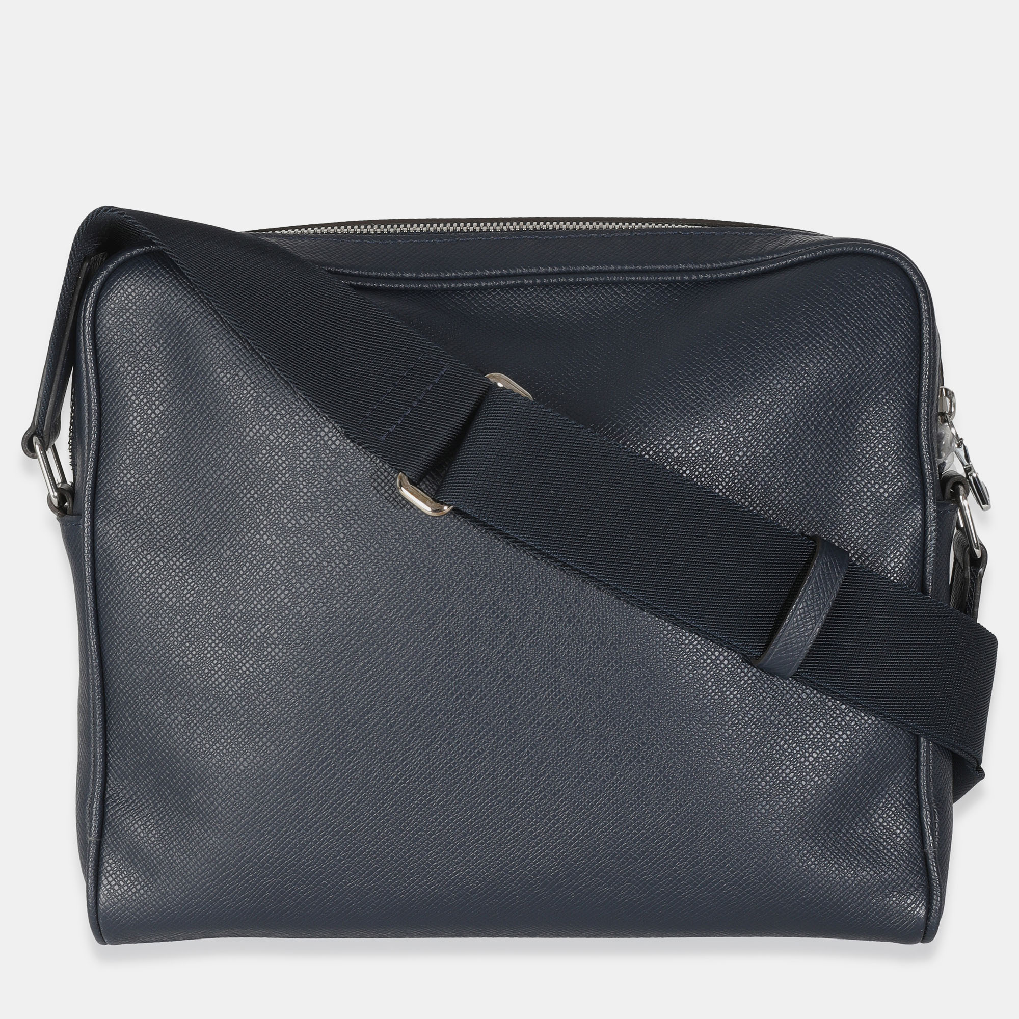 

Louis Vuitton Navy Taiga Alex Messenger, Navy blue
