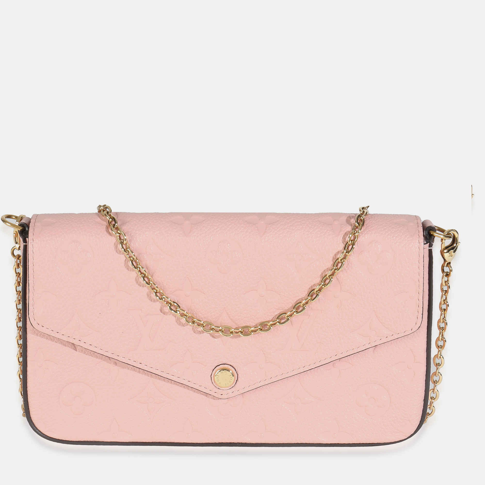 

Louis Vuitton Rose Poudre Monogram Empreinte Felicie Pochette, Pink