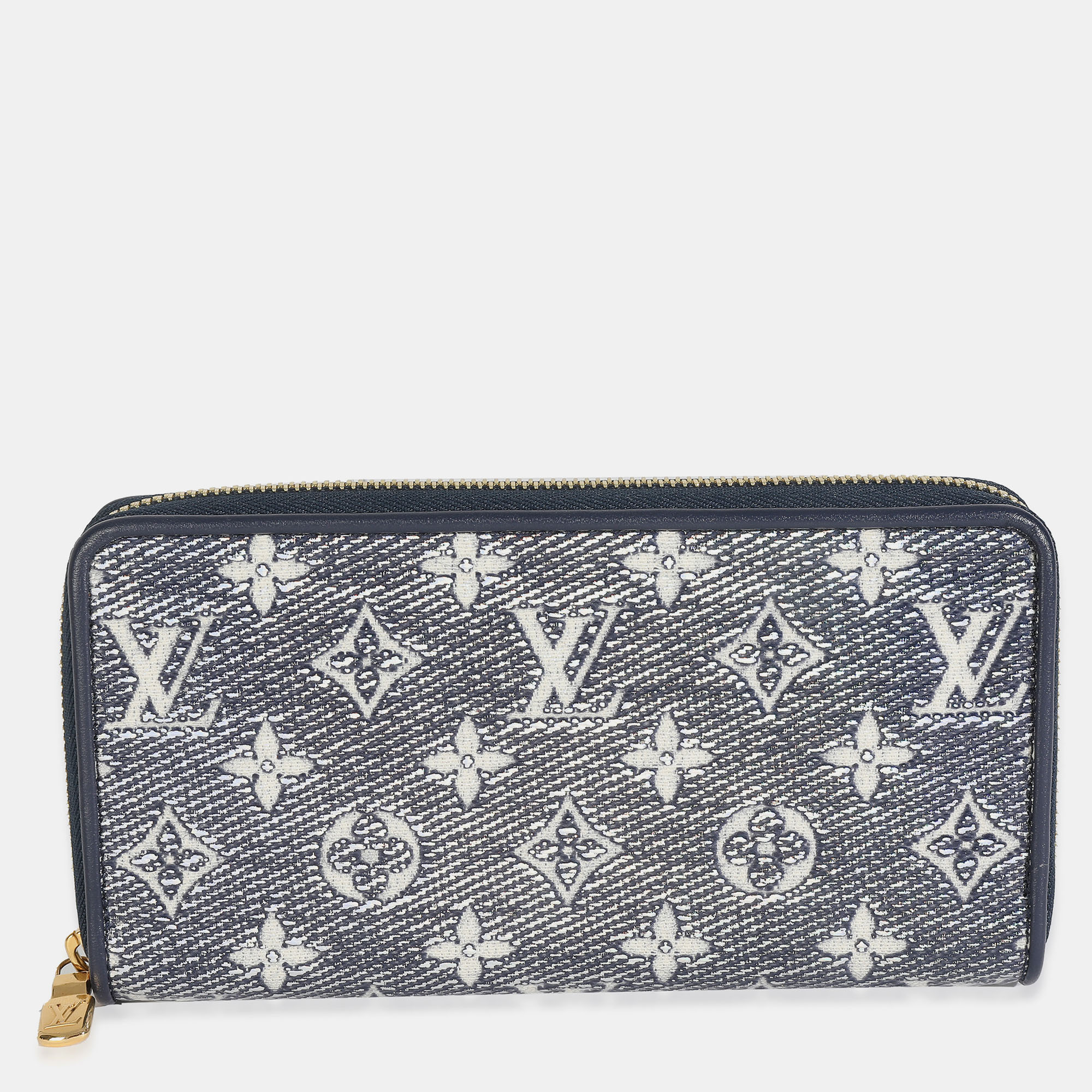 Pre-owned Louis Vuitton Blue Holographic Monogram Zippy Wallet