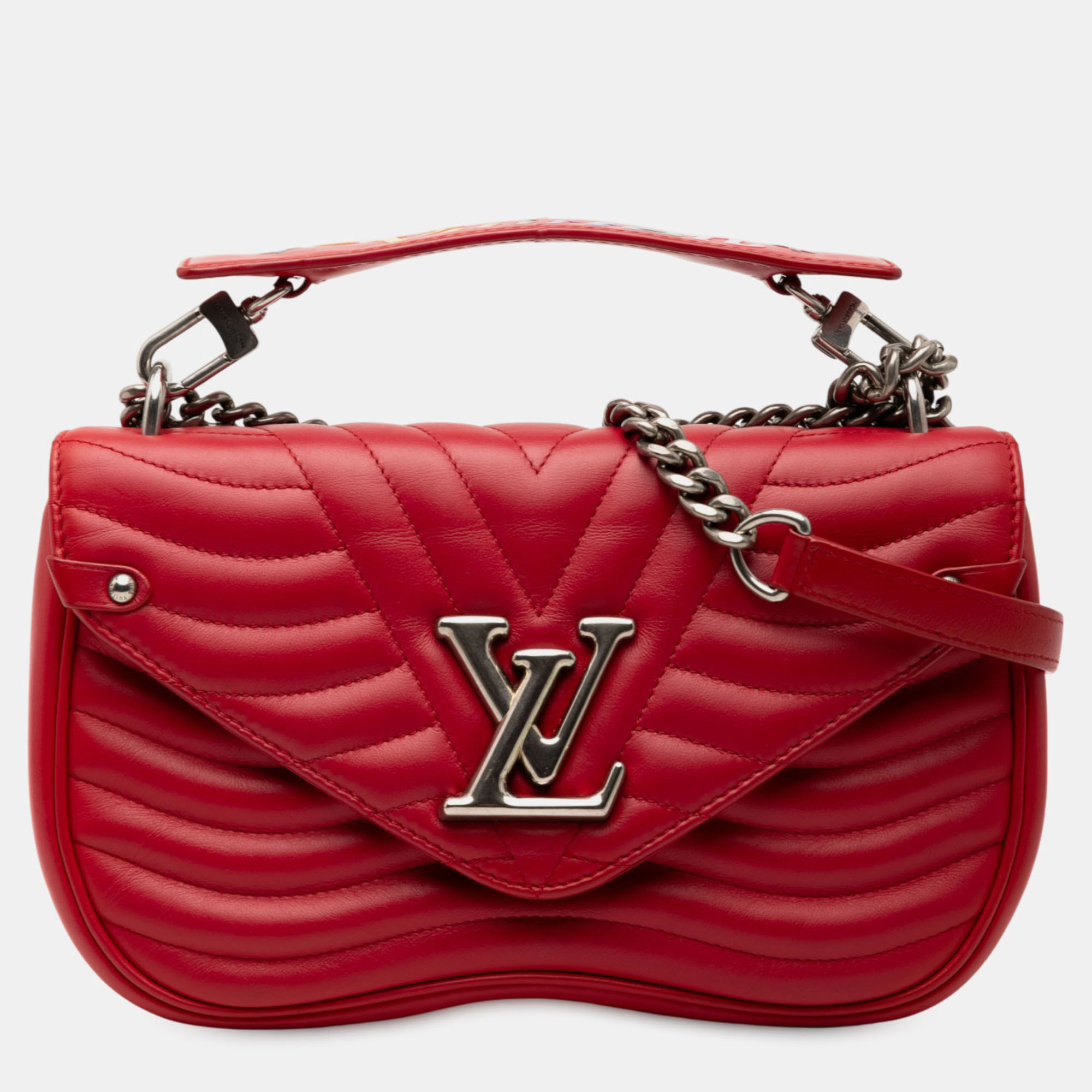 

Louis Vuitton Red New Wave Chain Bag MM