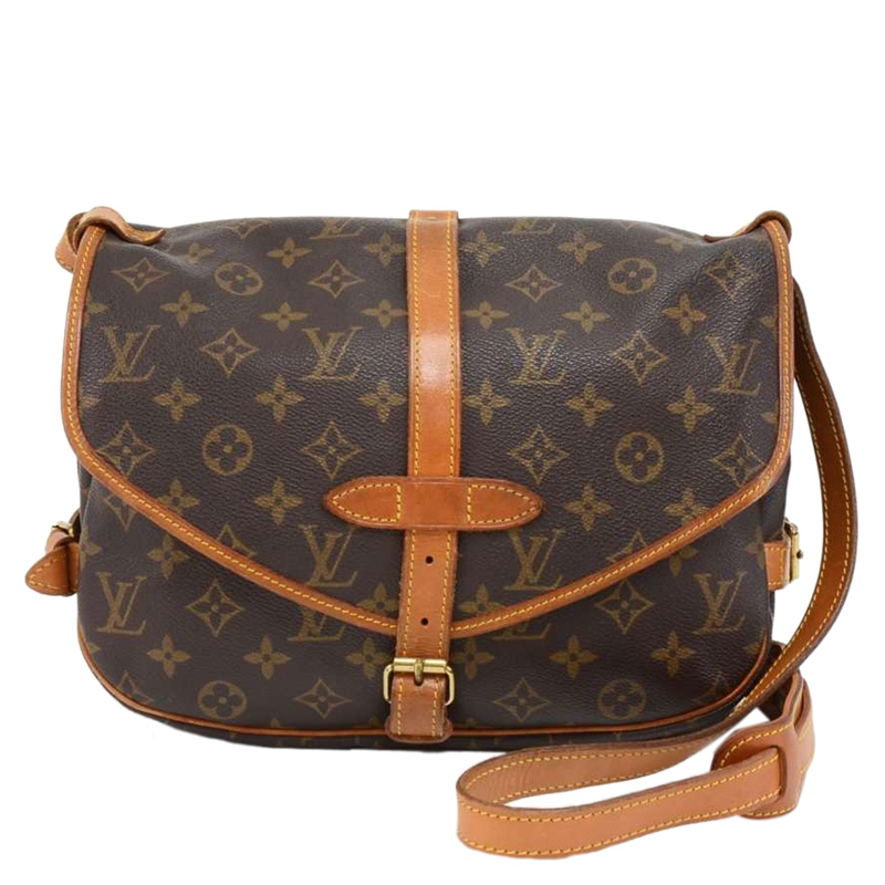 Pre Owned Louis Vuitton Monogram Canvas Saumur 30 Bag