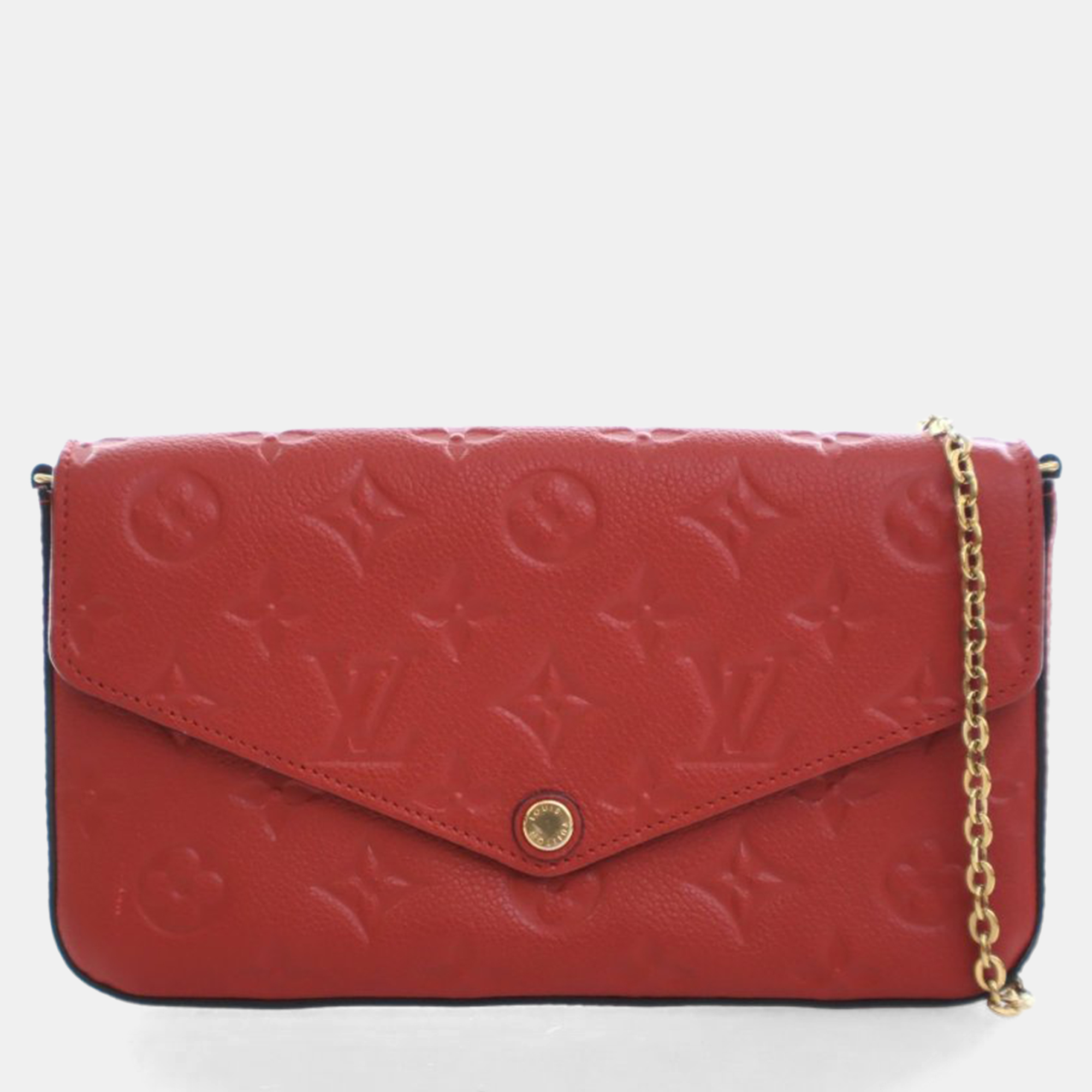 

Louis Vuitton Monogram Empreinte Felicie Pochette, Red
