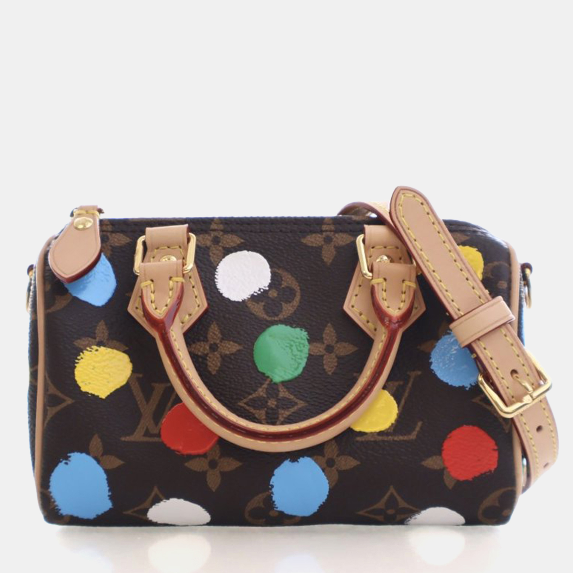 

Louis Vuitton x Yayoi Kusama Monogram Nano Speedy Bandouliere, Brown