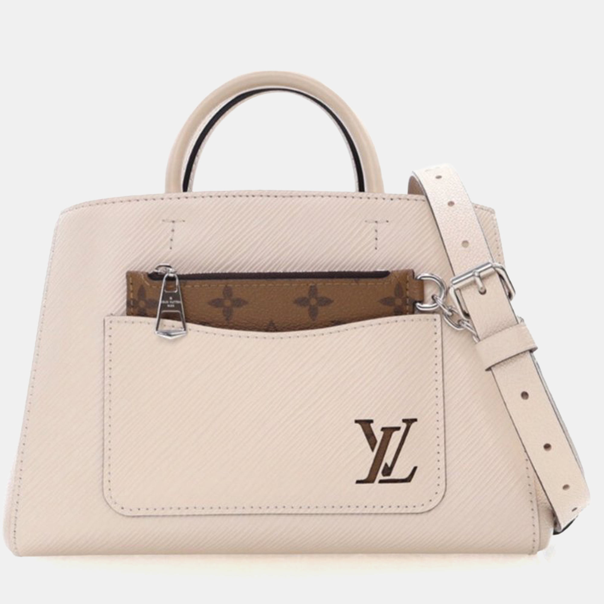 

Louis Vuitton White Epi Marelle Tote BB