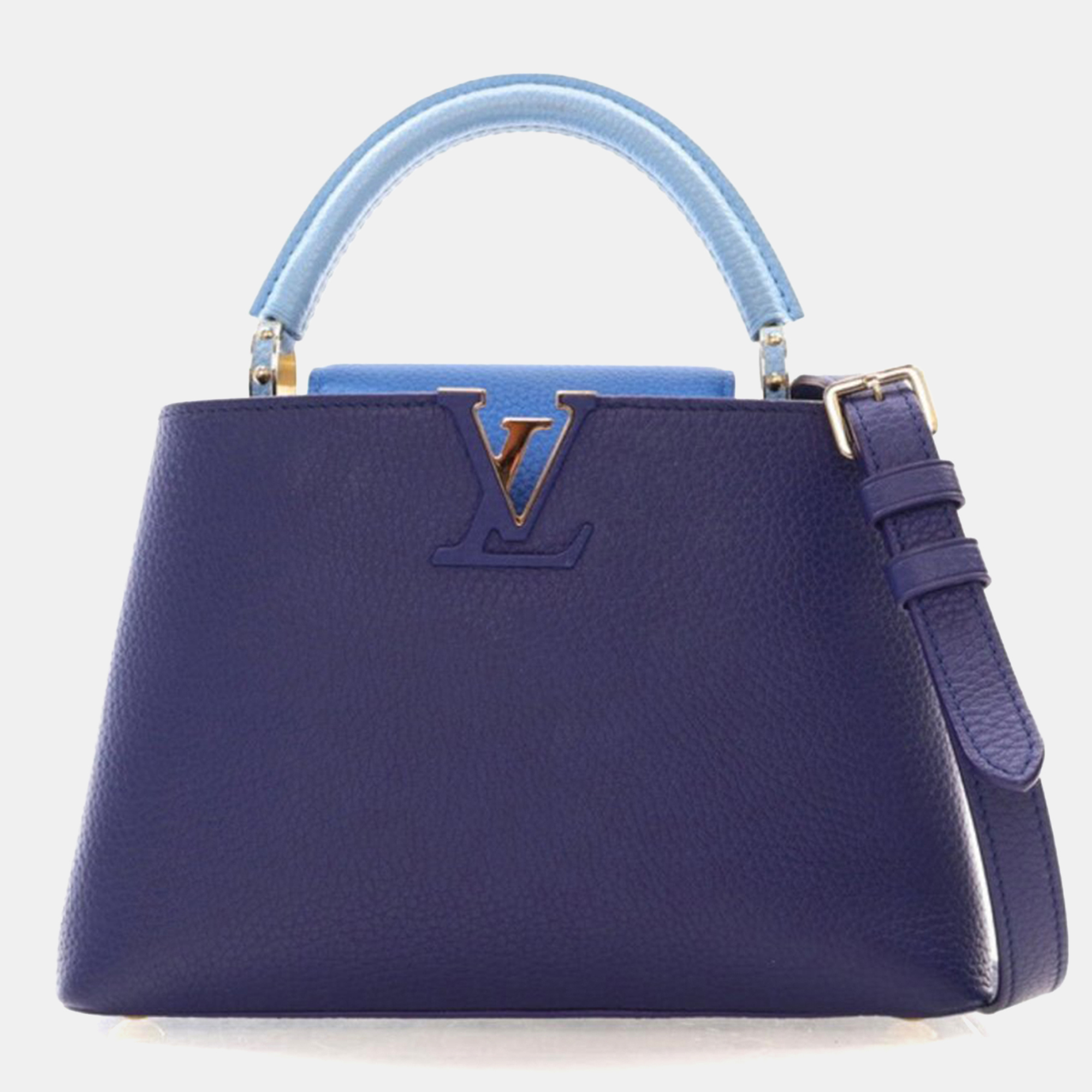 

Louis Vuitton Blue Taurillon Capucines BB