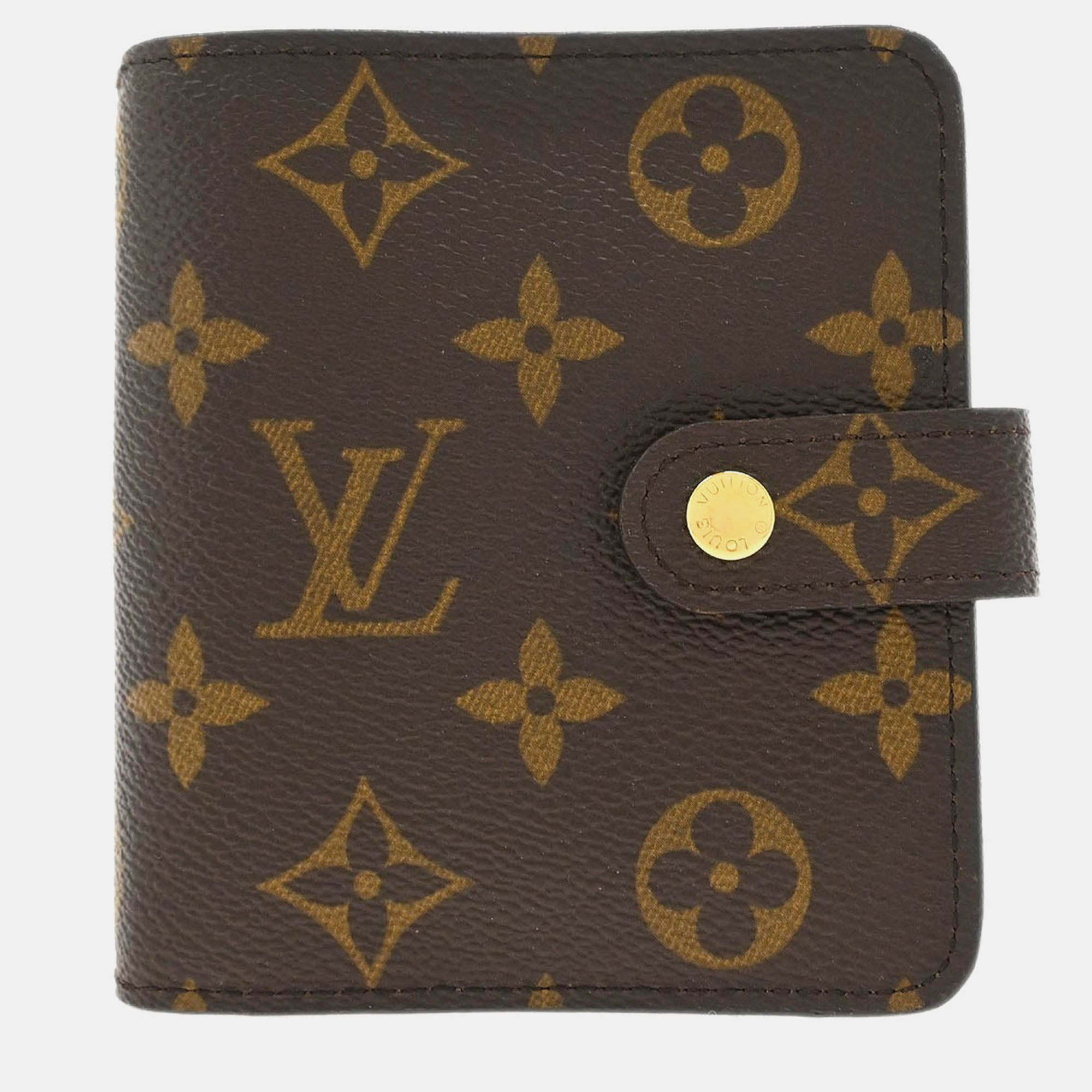 

Louis Vuitton Monogram Compact Zip Wallet, Brown