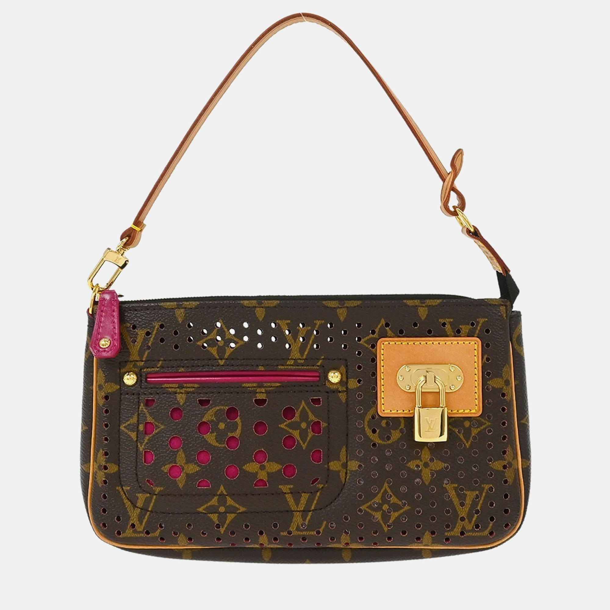 Click to view more detailed imagery on our partner's website Pre-owned Louis Vuitton Monogram Perfo Pochette Accessoires Handbag In Brown