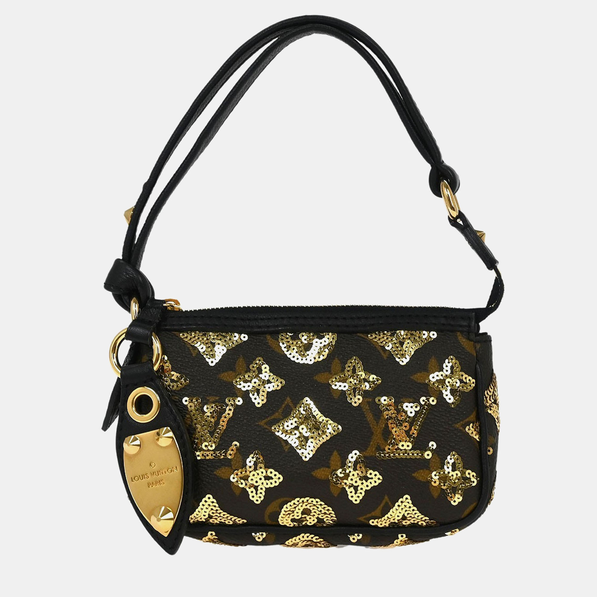

Louis Vuitton Black Sequins Eclipse Mini Pochette Accessoires Handbag