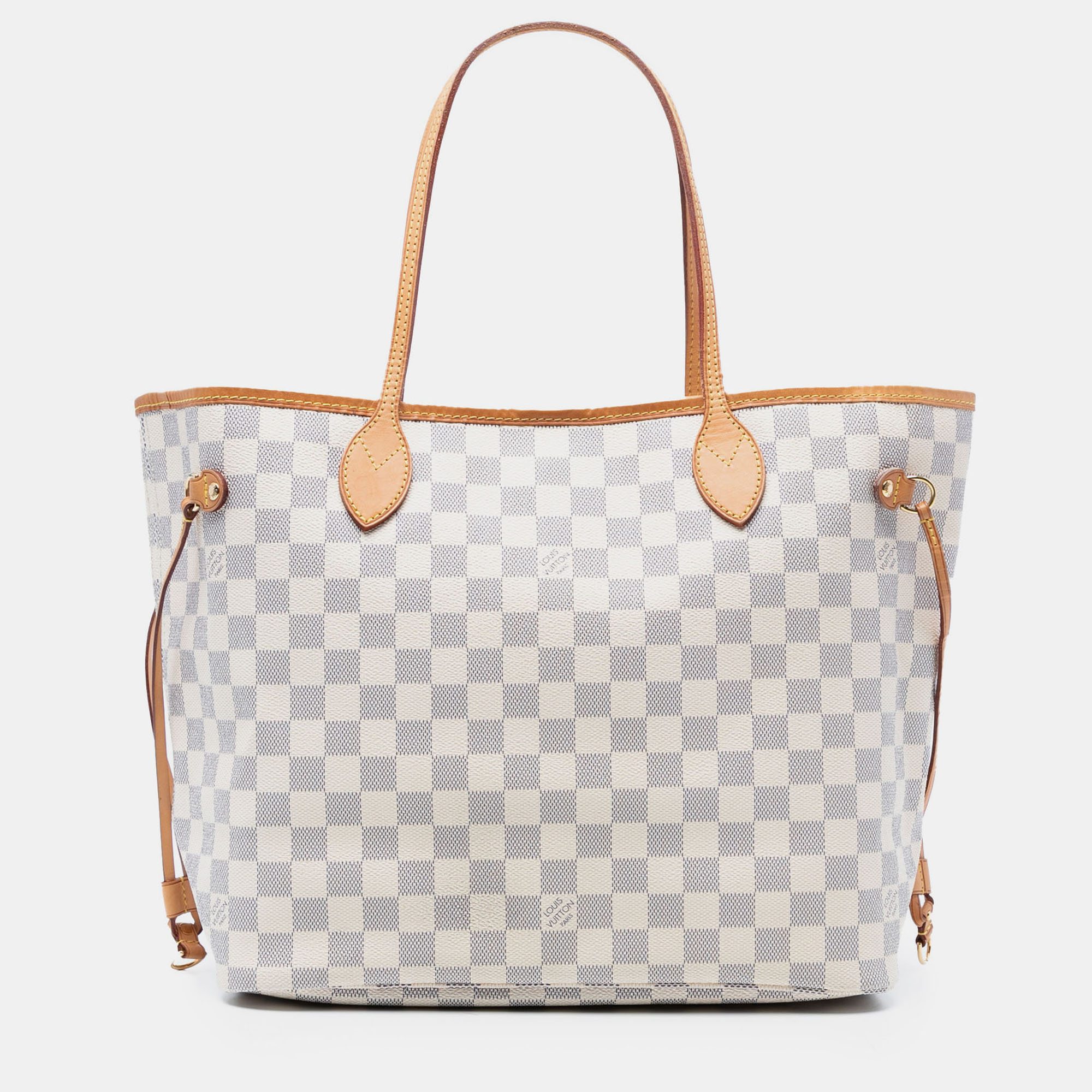 

Louis Vuitton White Damier Azur Neverfull MM