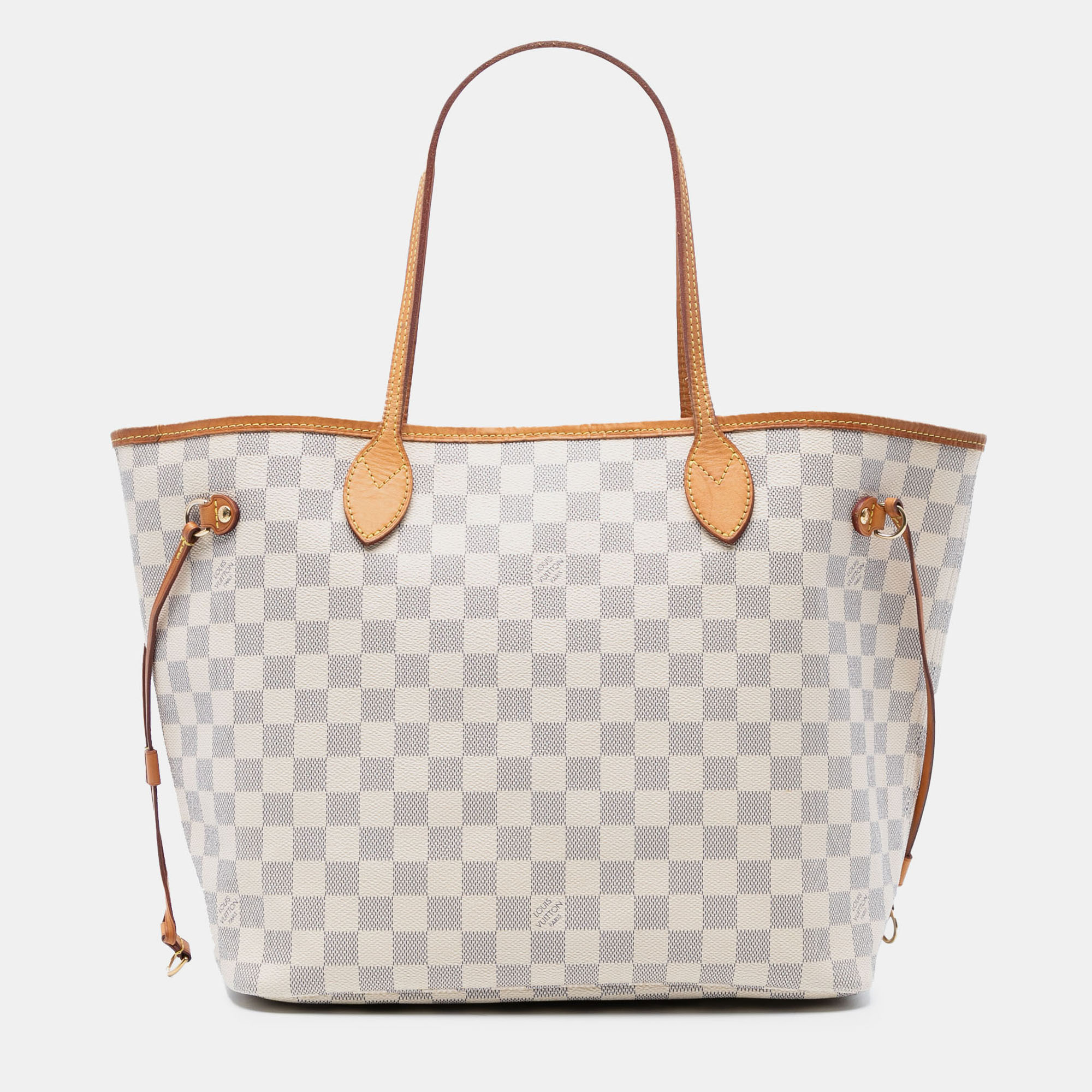 

Louis Vuitton White Damier Azur Neverfull MM