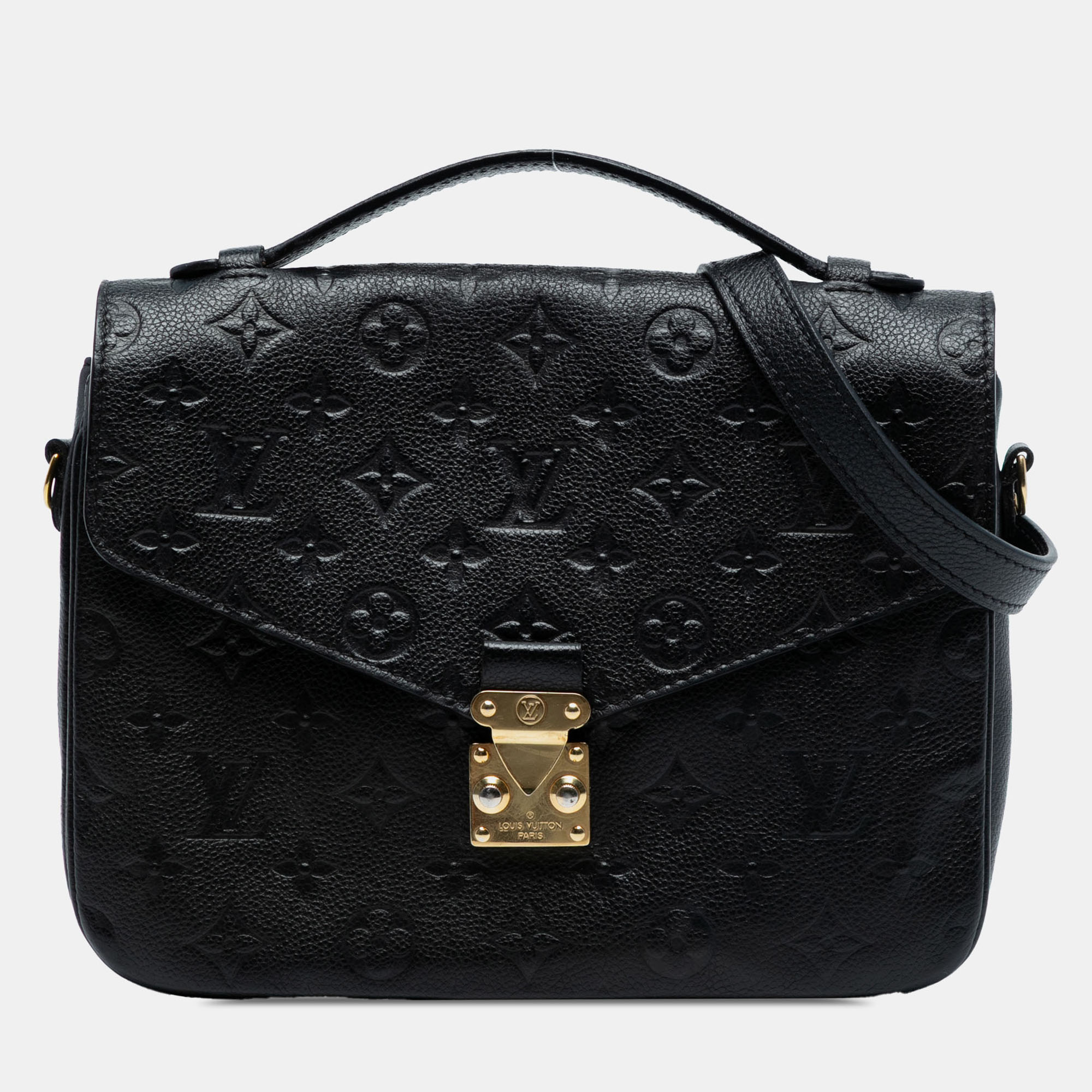 

Louis Vuitton Black Monogram Empreinte Pochette Metis
