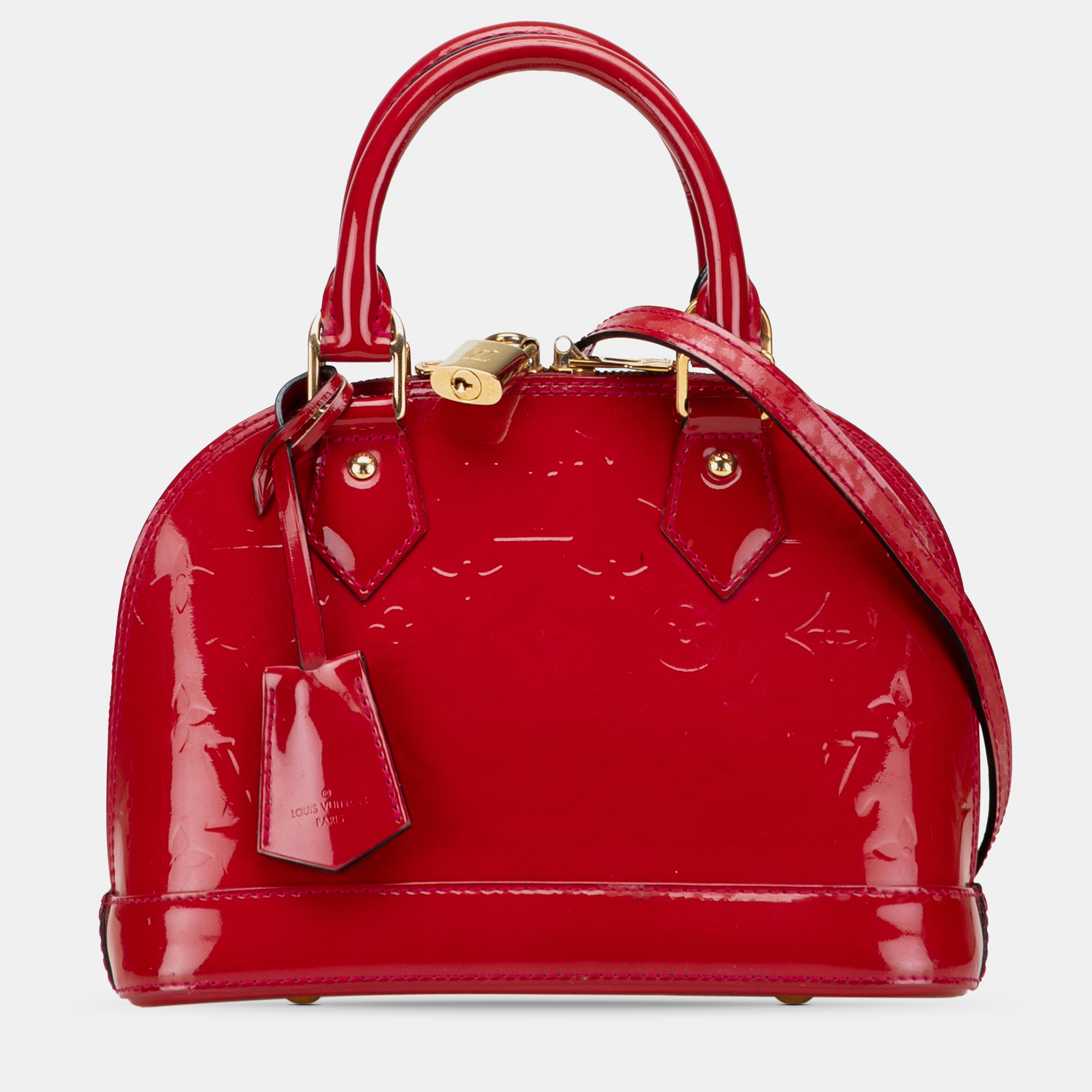

Louis Vuitton Red Monogram Vernis Alma BB
