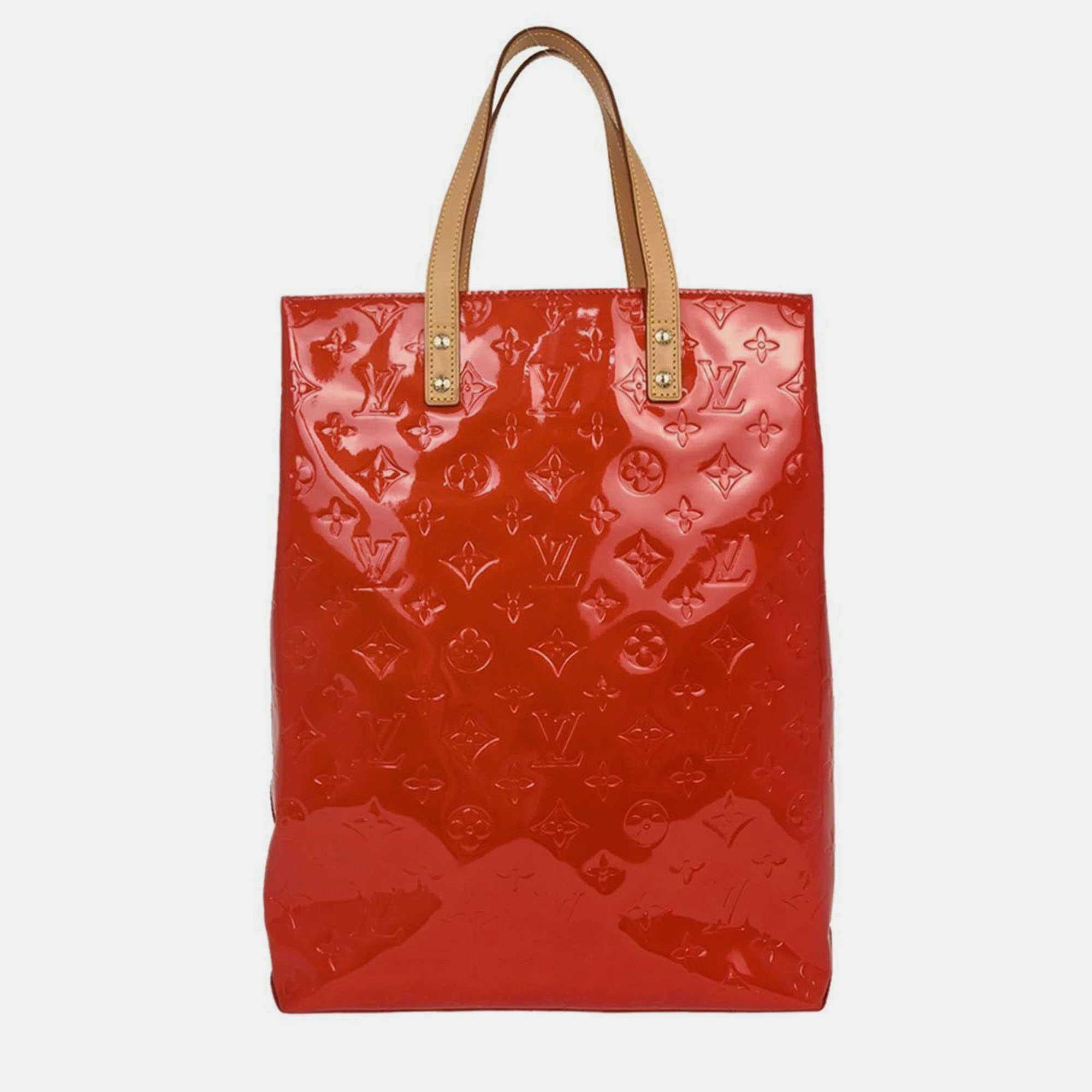 

Louis Vuitton Red Vernis Reade MM Tote Handbag