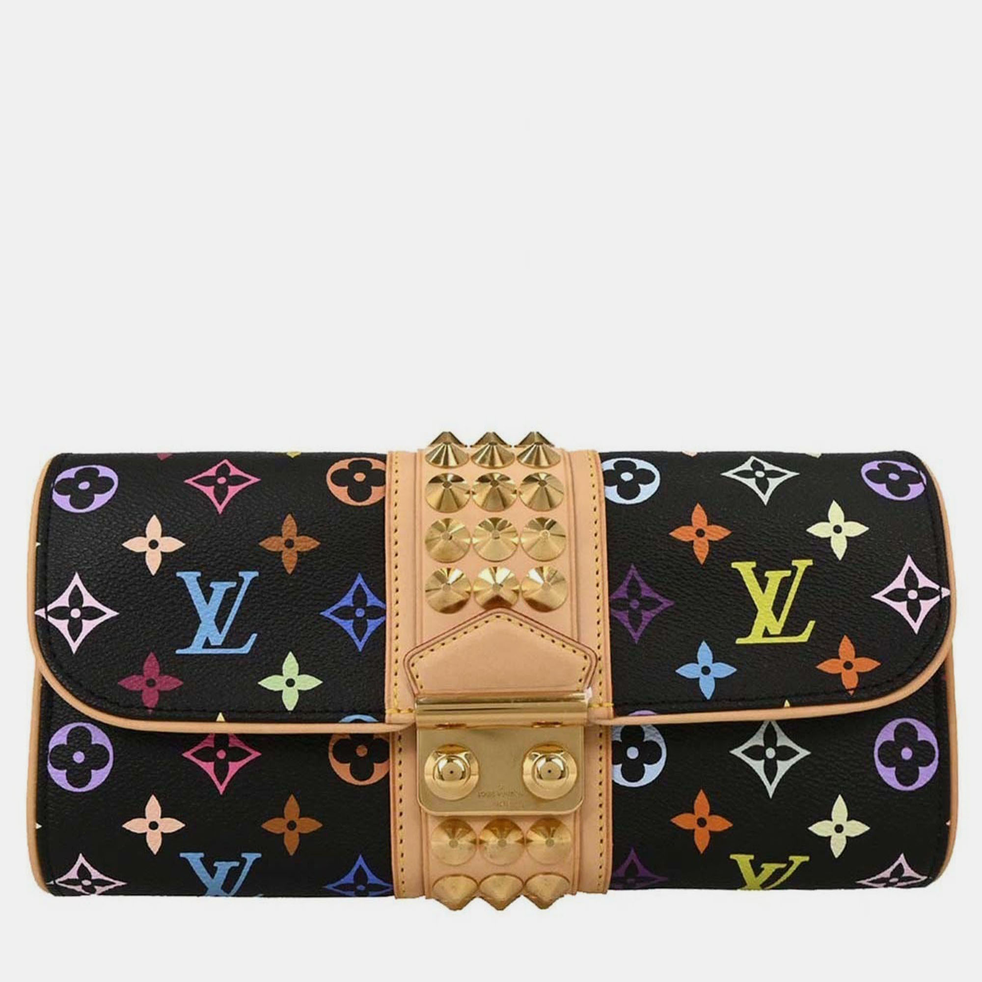 

Louis Vuitton Black Monogram Multicolor Pochette Courtney