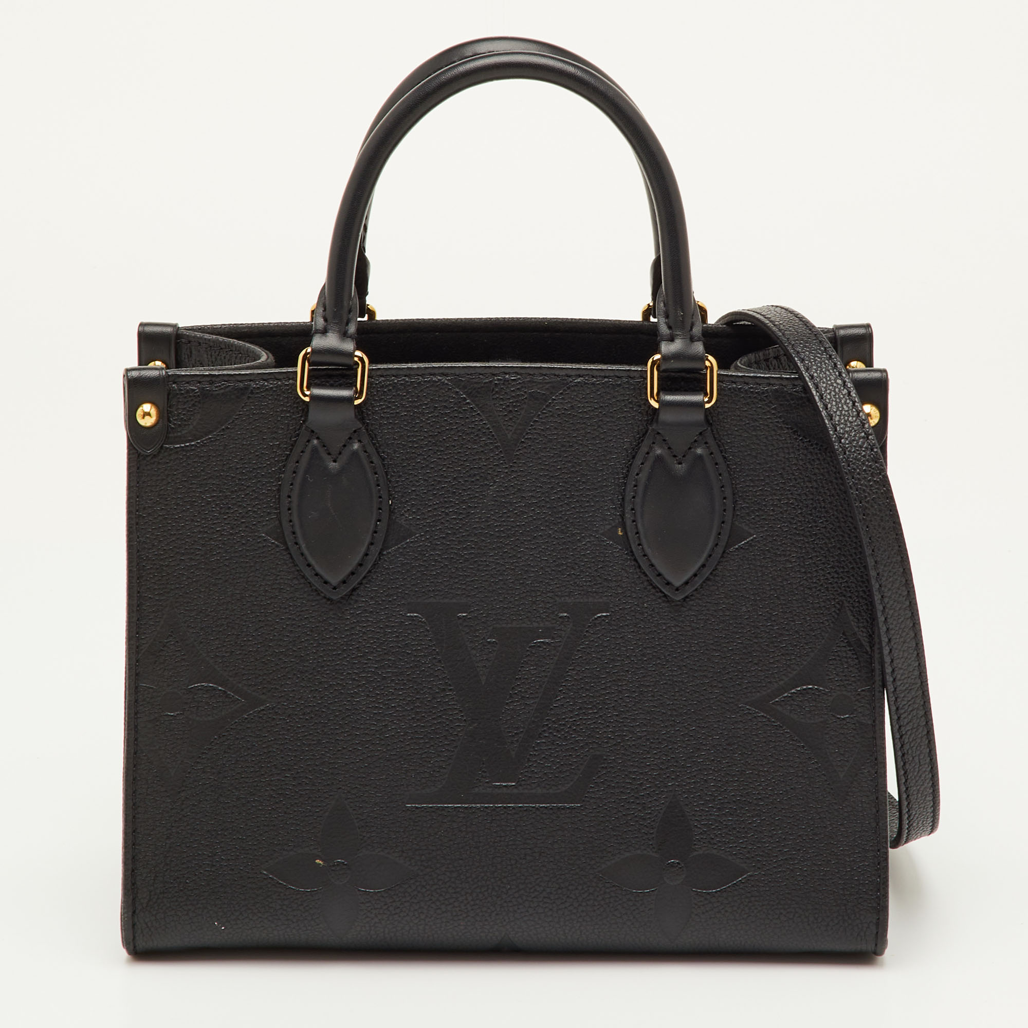 

Louis Vuitton Onthego PM Black Monogram Empreinte Leather Bag
