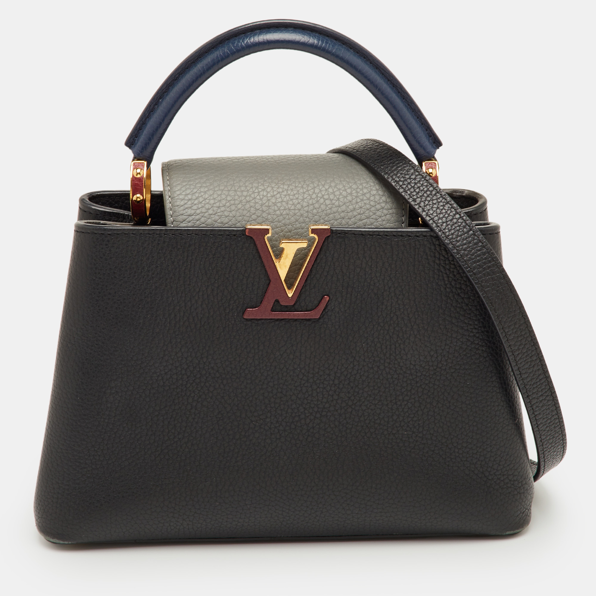 

Louis Vuitton Capucines BB Black/Grey Taurillon Leather Bag