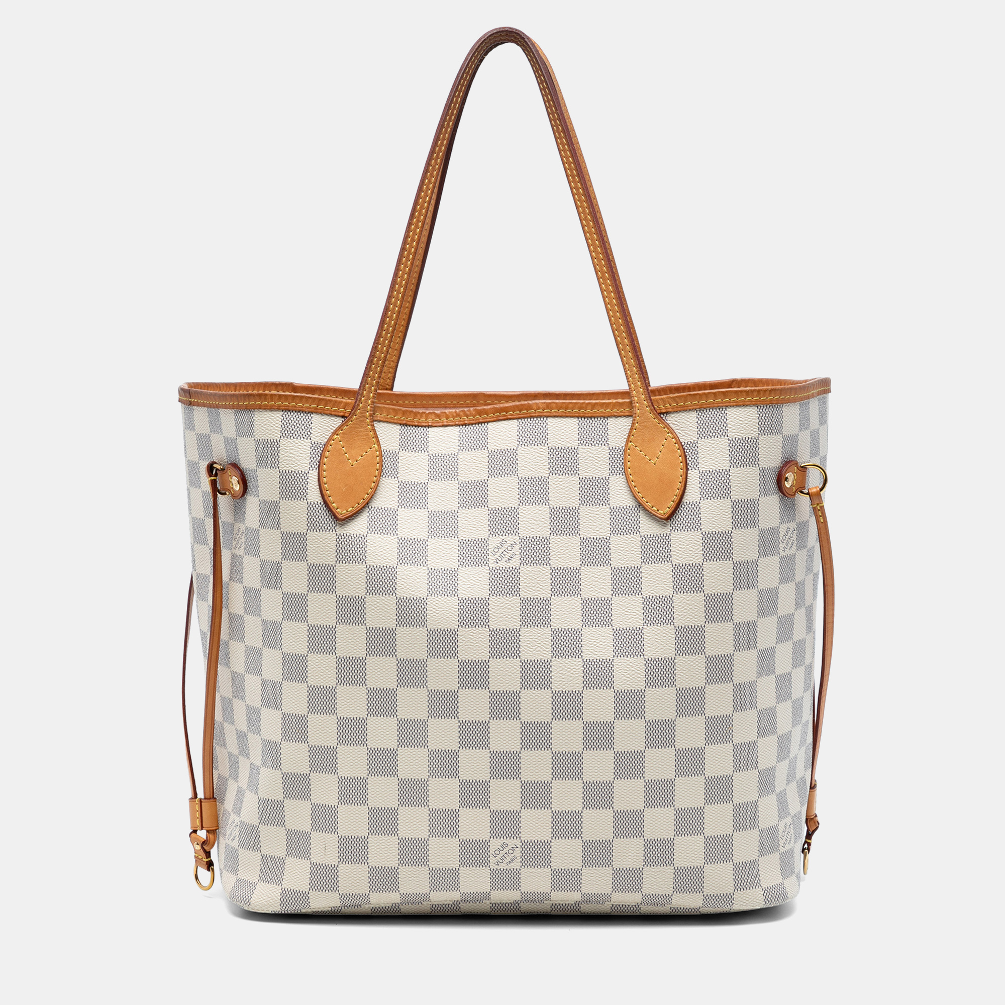 

Louis Vuitton White Damier Azur Neverfull MM