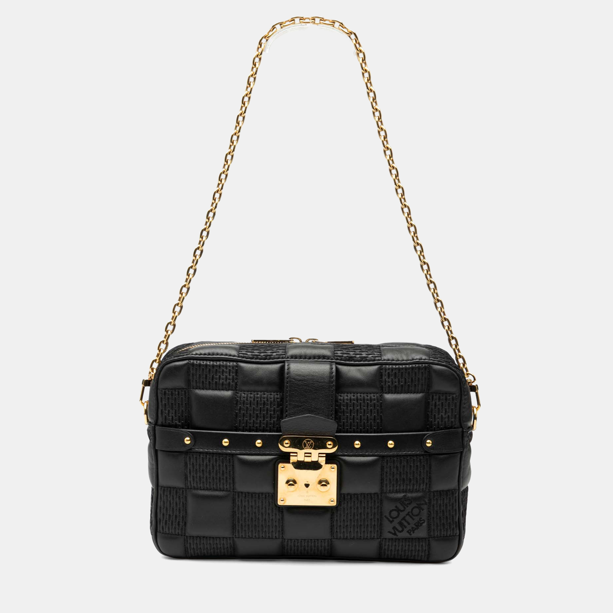

Louis Vuitton Black Damier Quilt Lambskin Troca MM