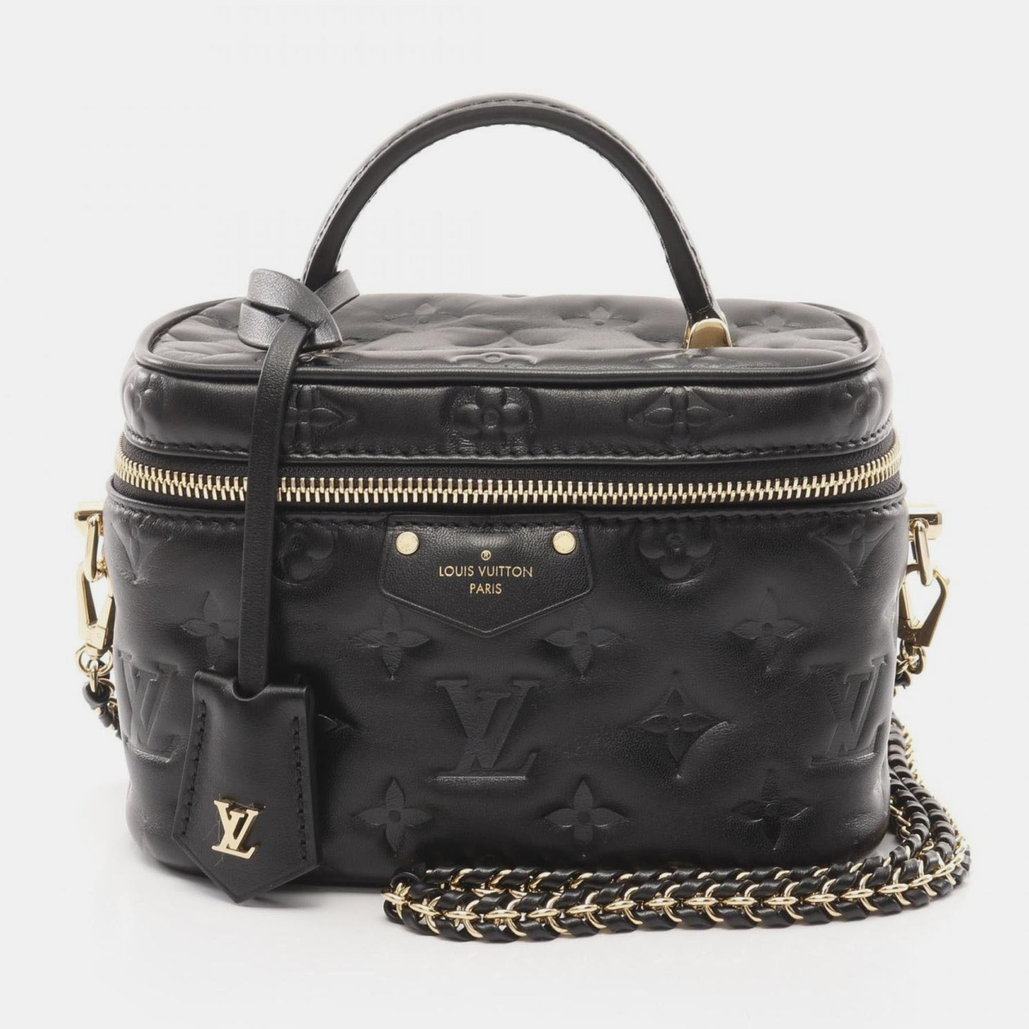 

Louis Vuitton Vanity Coussin Pm Handbag Lambskin Lamb Leather Black