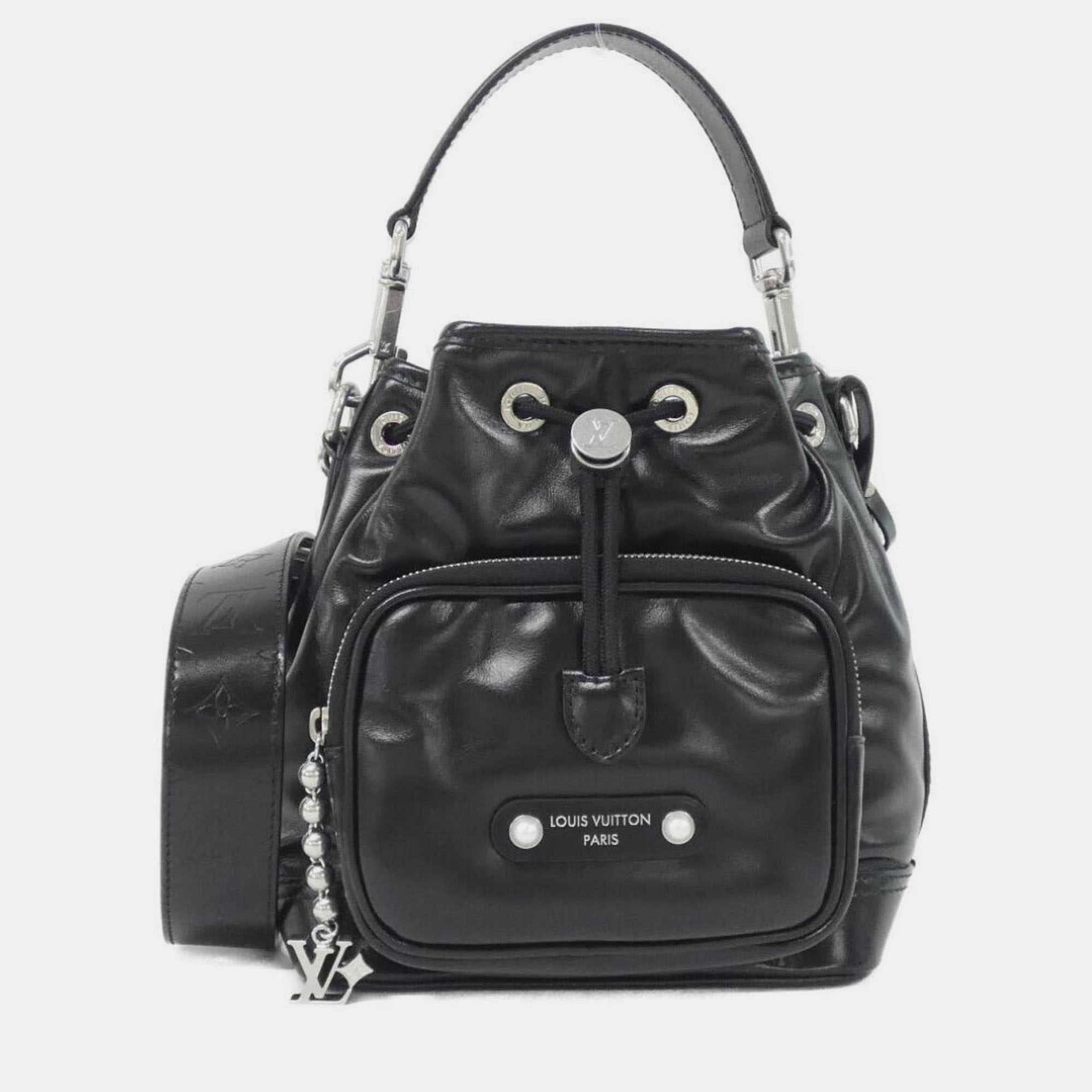 Pre-owned Louis Vuitton Lv Night Noe Cargo Shoulder Bag In Black