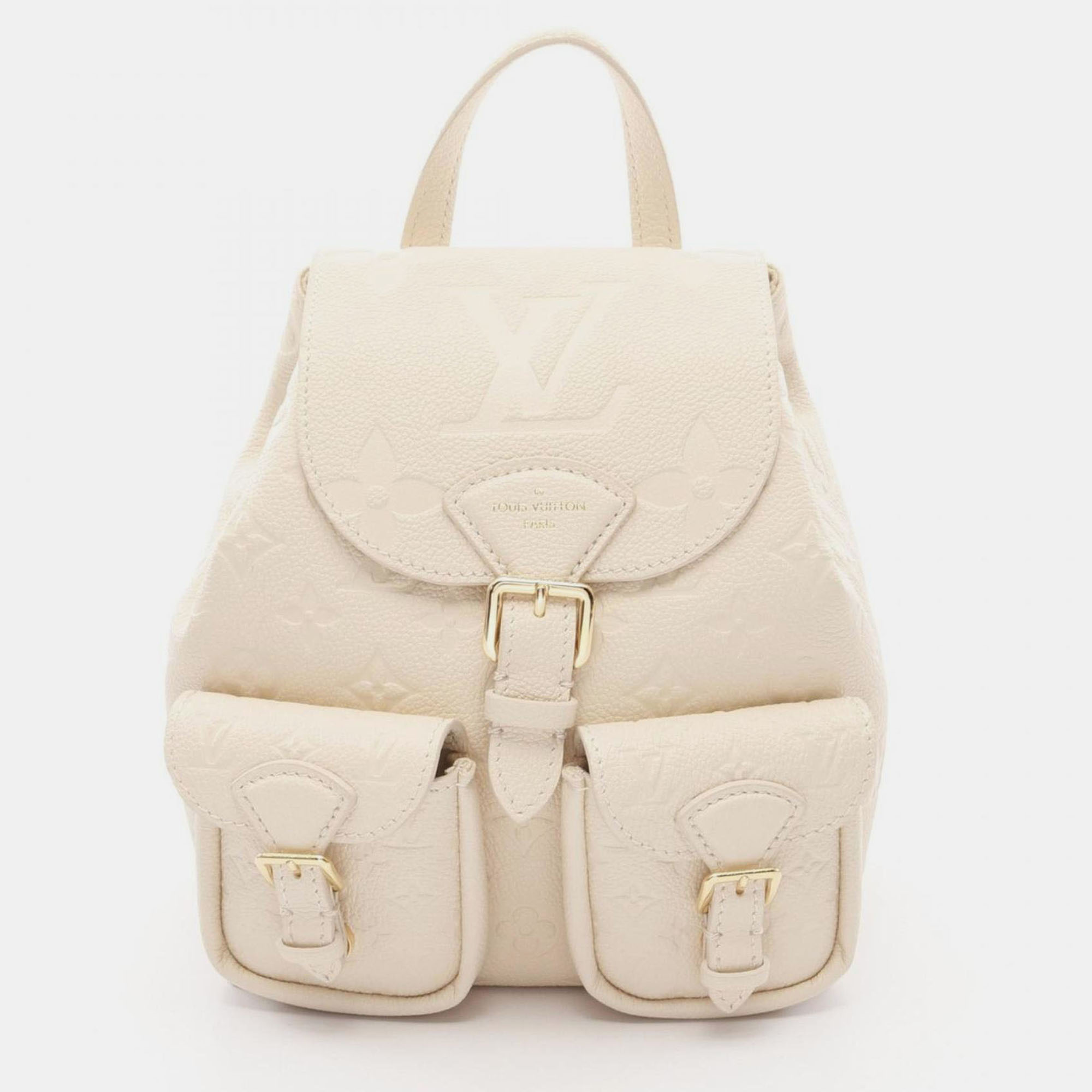 Click to view more detailed imagery on our partner's website Pre-owned Louis Vuitton Backpack Leather Monogram Empreinte White