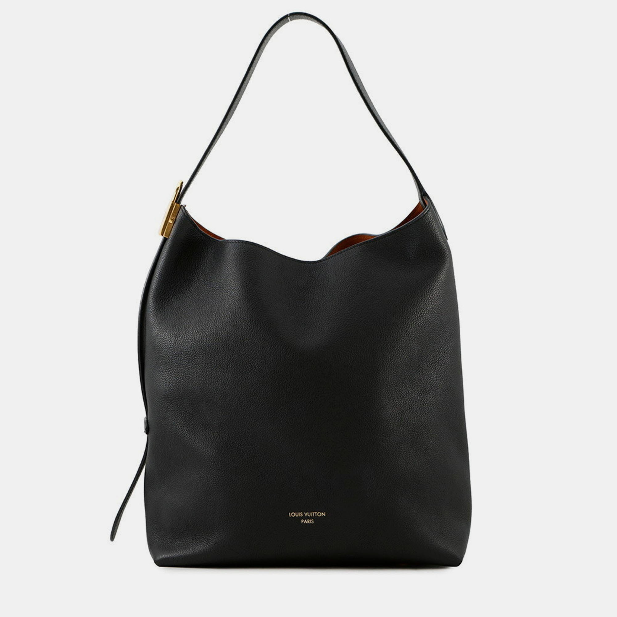 

Louis Vuitton Lowkey Hobo Mm Shoulder Bag In Grained Calfskin Leather Black