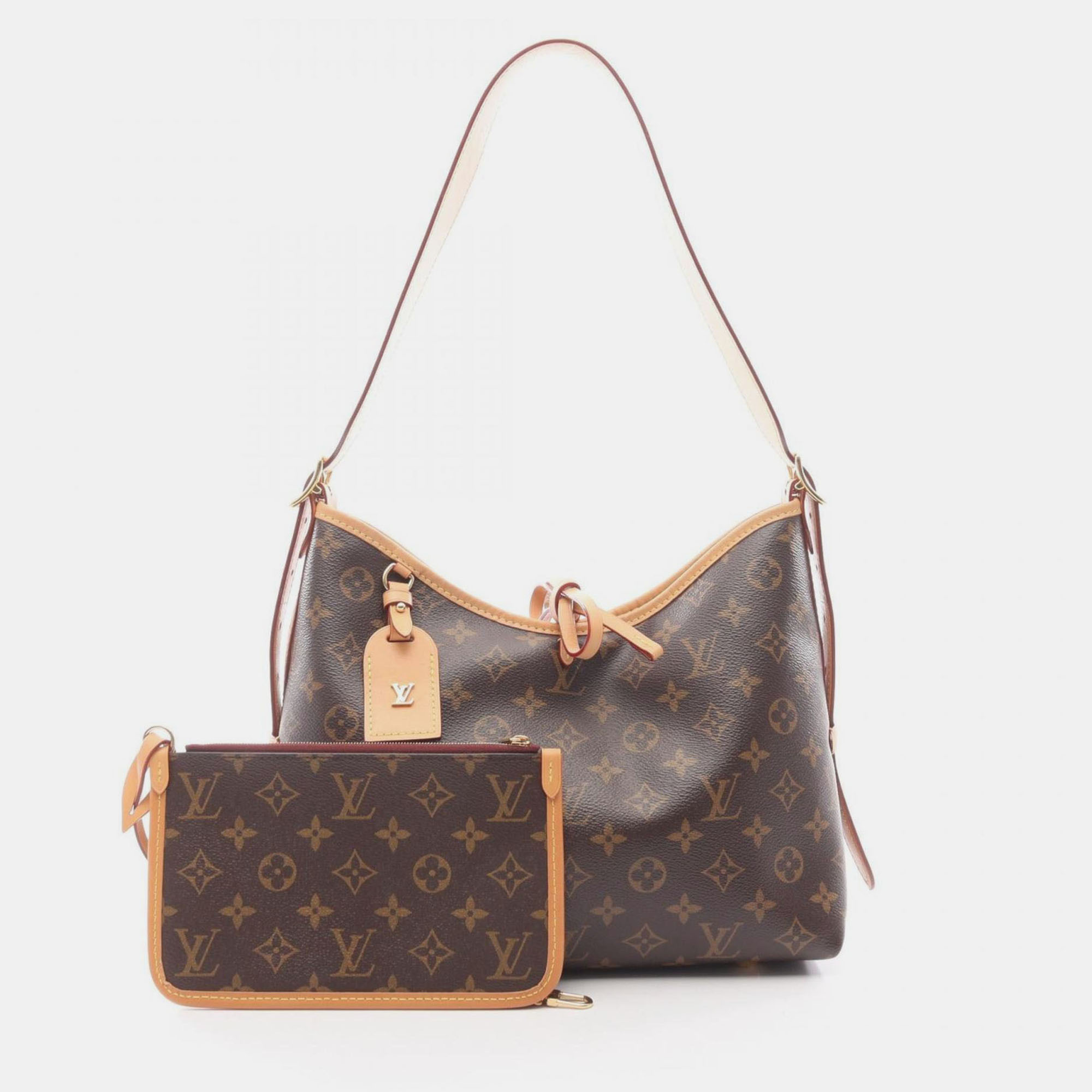 

Louis Vuitton Carryall Nm Pm Shoulder Bag Coated Canvas And Leather Monogram Brown