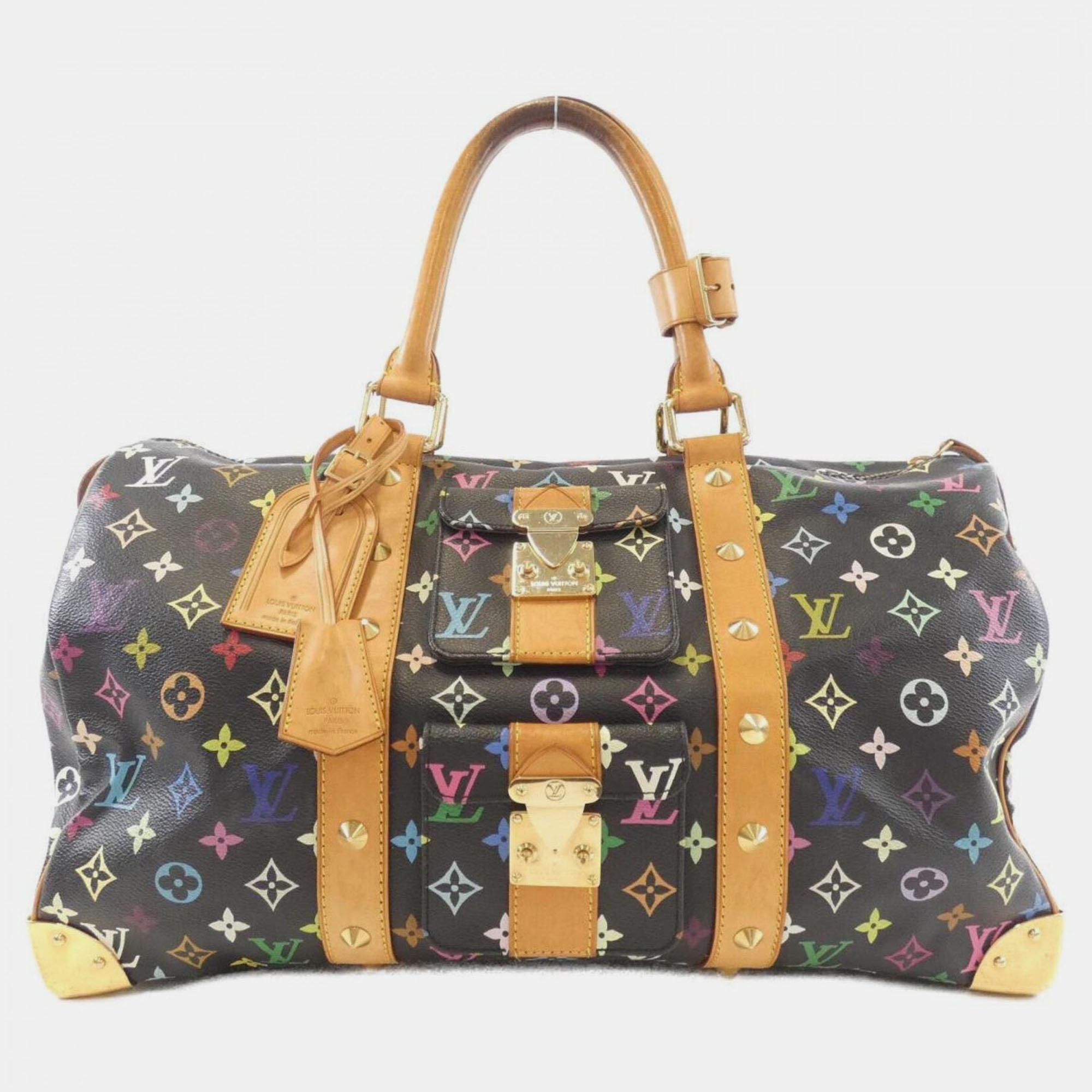 

Louis Vuitton Multicolor Keepall  Boston Bag, Black