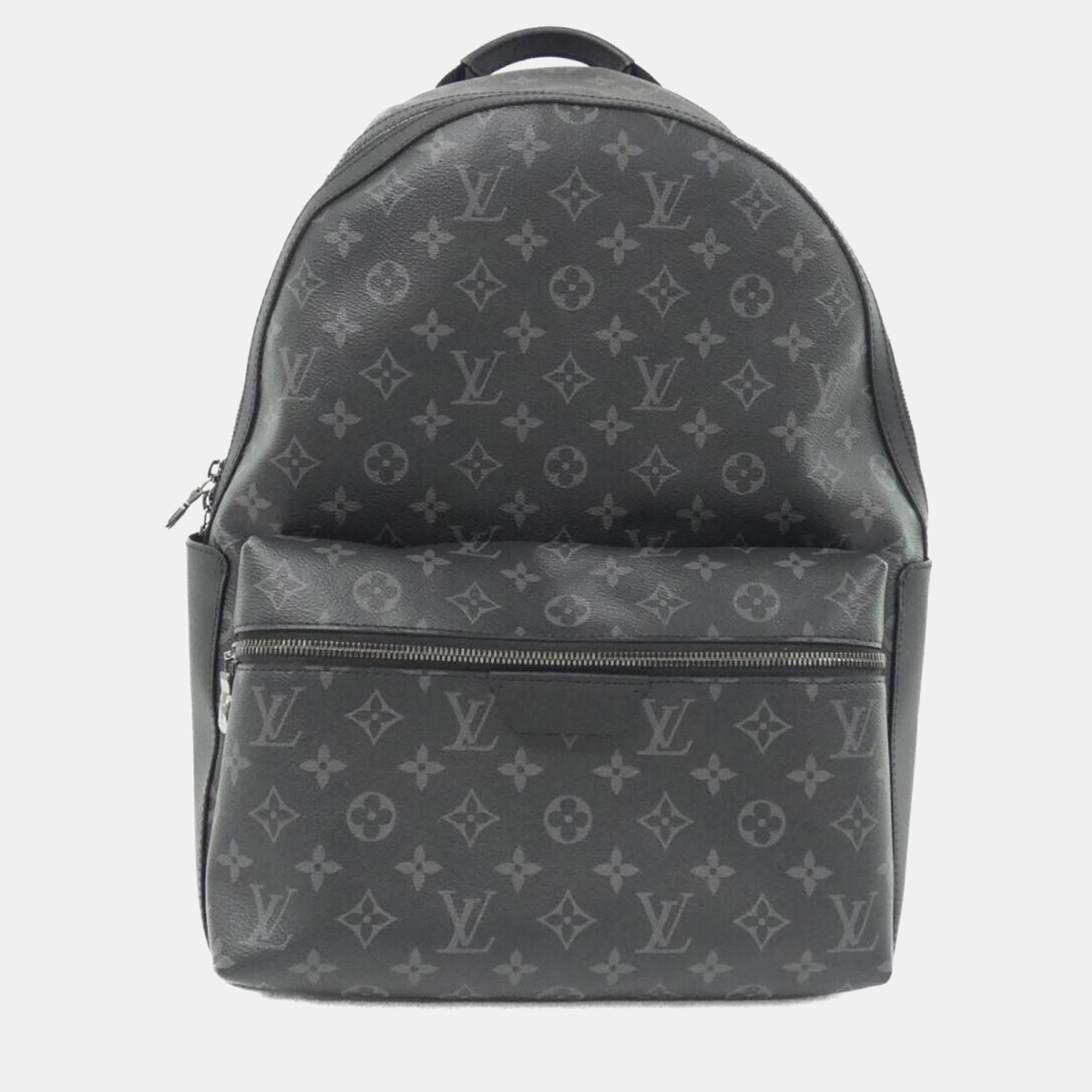 Pre-owned Louis Vuitton Monogram Eclipse Discovery Backpack Mm In Black