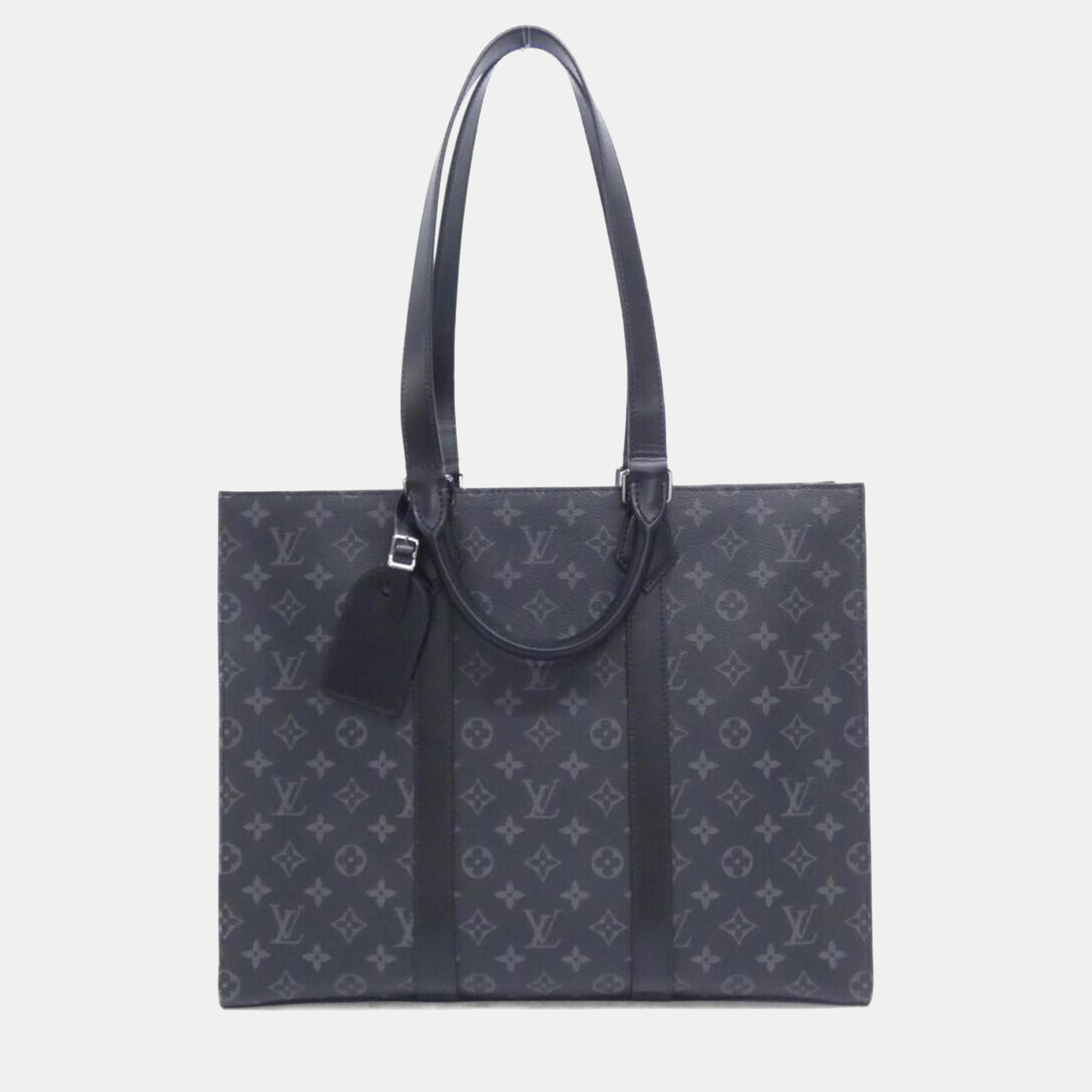 

Louis Vuitton Monogram Eclipse Sac Plat 24H Handbag, Black