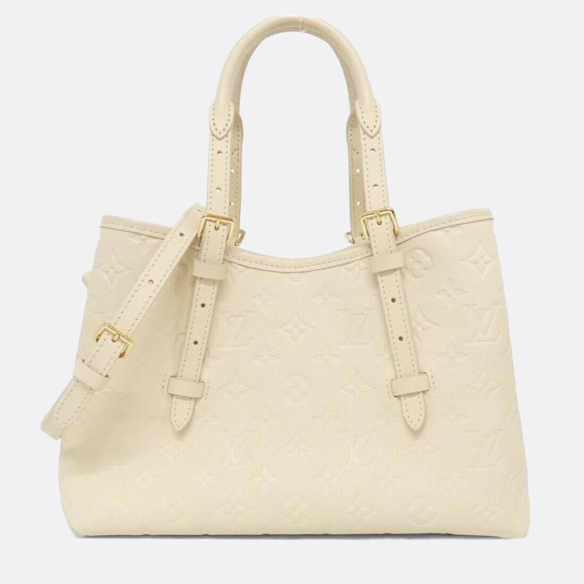 

Louis Vuitton Monogram Empreinte Babylon Tote Pm Handbag, Cream