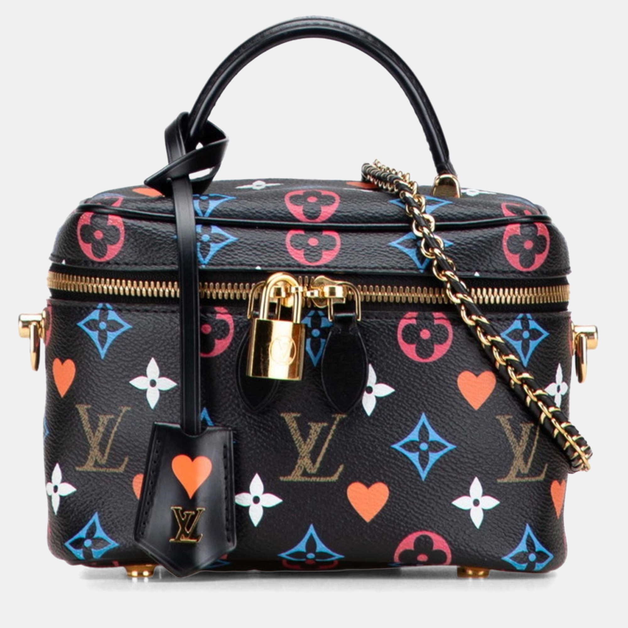 

Louis Vuitton Monogram Game On Vanity Pm Bag Noir Black Multicolor Leather