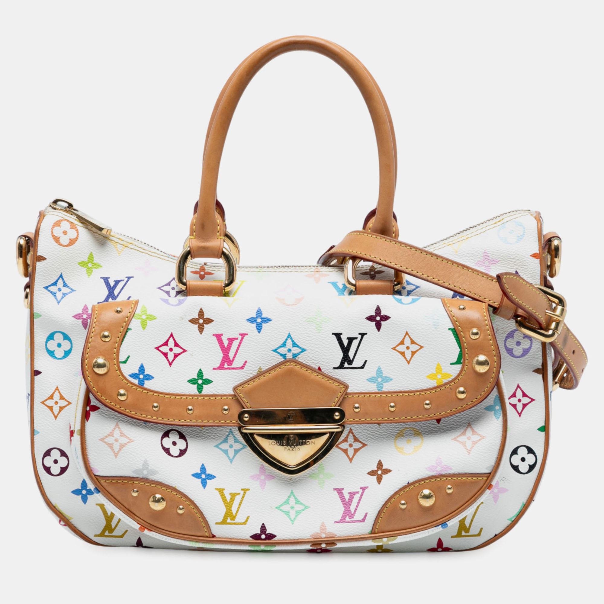 

Louis Vuitton White Monogram Multicolore Rita