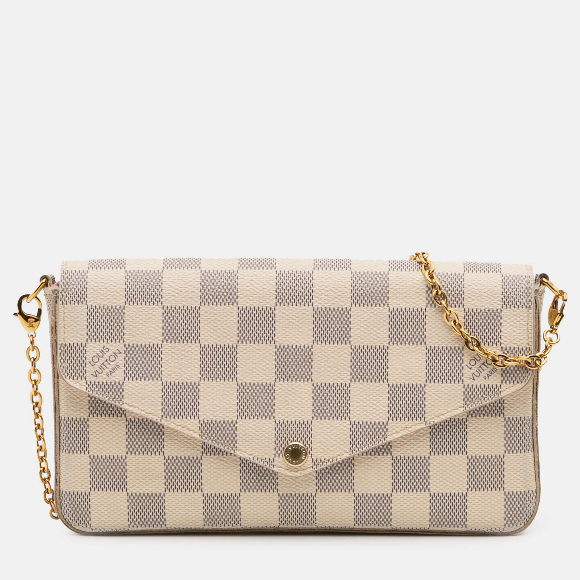 

Louis Vuitton White Damier Azur Pochette Felicie