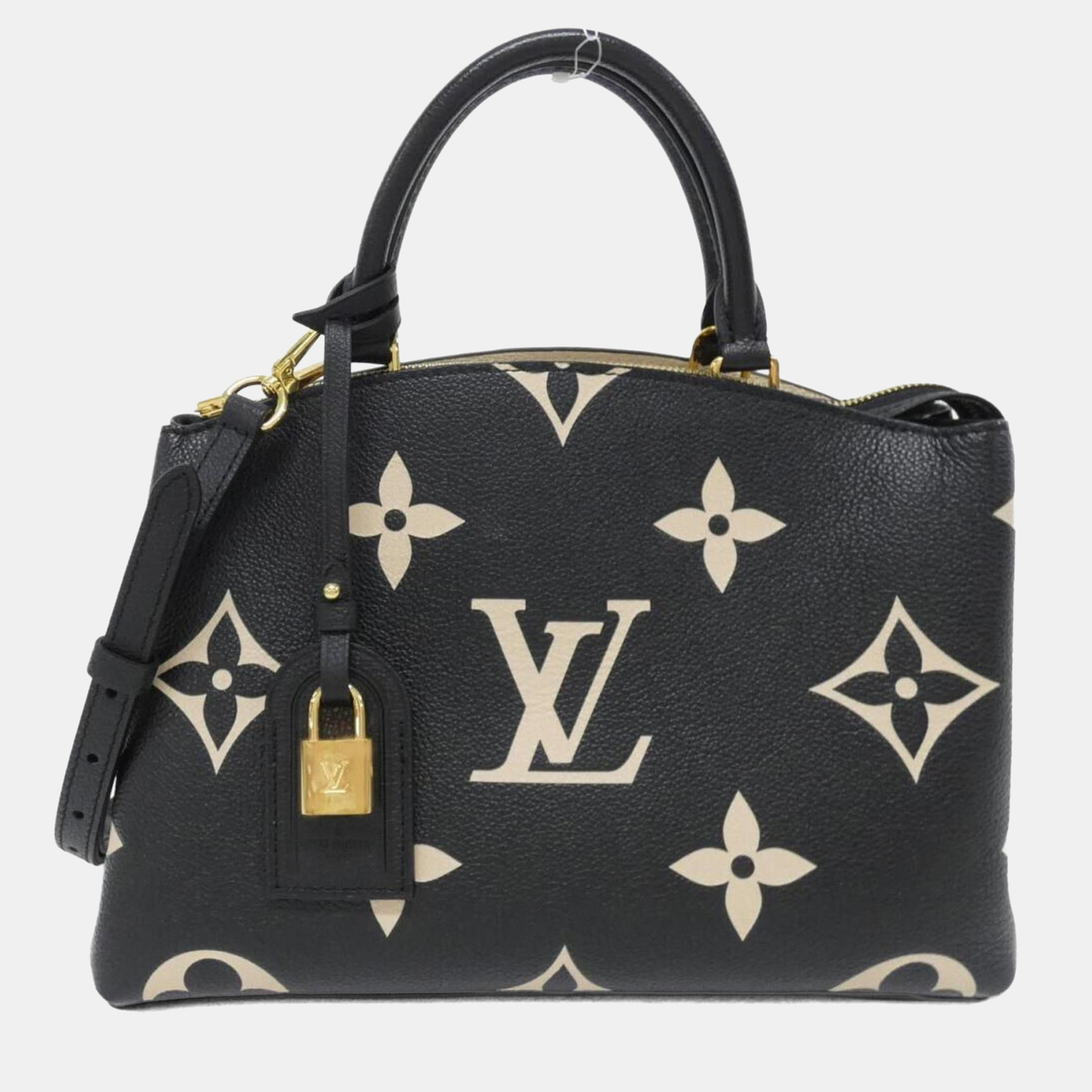 

Louis Vuitton Two-Tone Monogram Empreinte Petit Palais Pm Handbag, Black