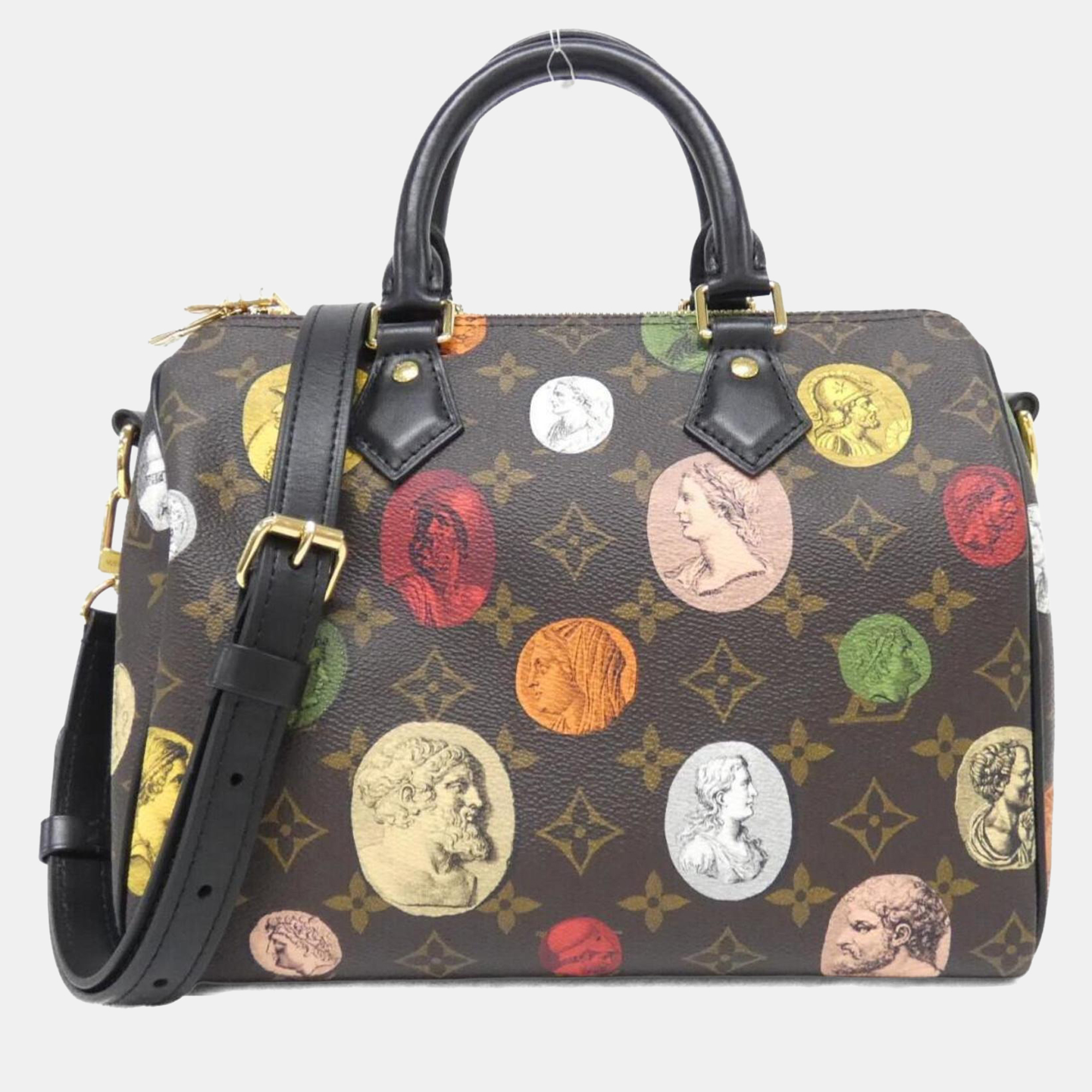 

Louis Vuitton Monogram Lv X Fornasetti Speedy Bandouliere  Boston Bag, Brown