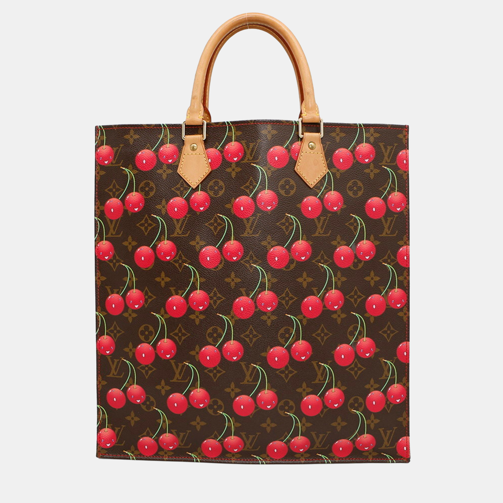 Click to view more detailed imagery on our partner's website Pre-owned Louis Vuitton Monogram Cherry Tote Bag Lv X Tm Sac Plat In Brown